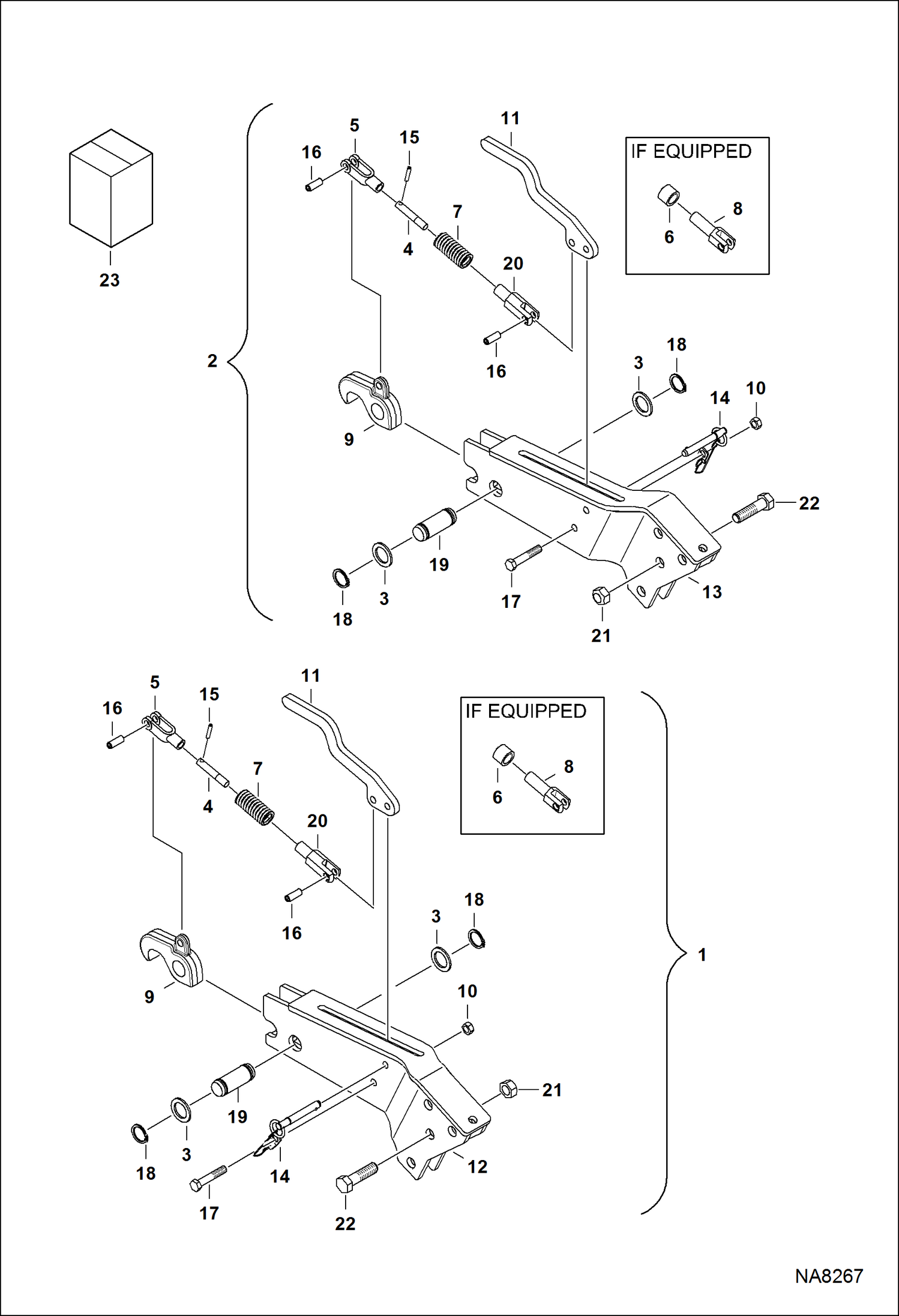 Схема запчастей Bobcat BACKHOE - BACKHOE (Latches) (8811 A558 & B393) 811/8811 BACKHOE