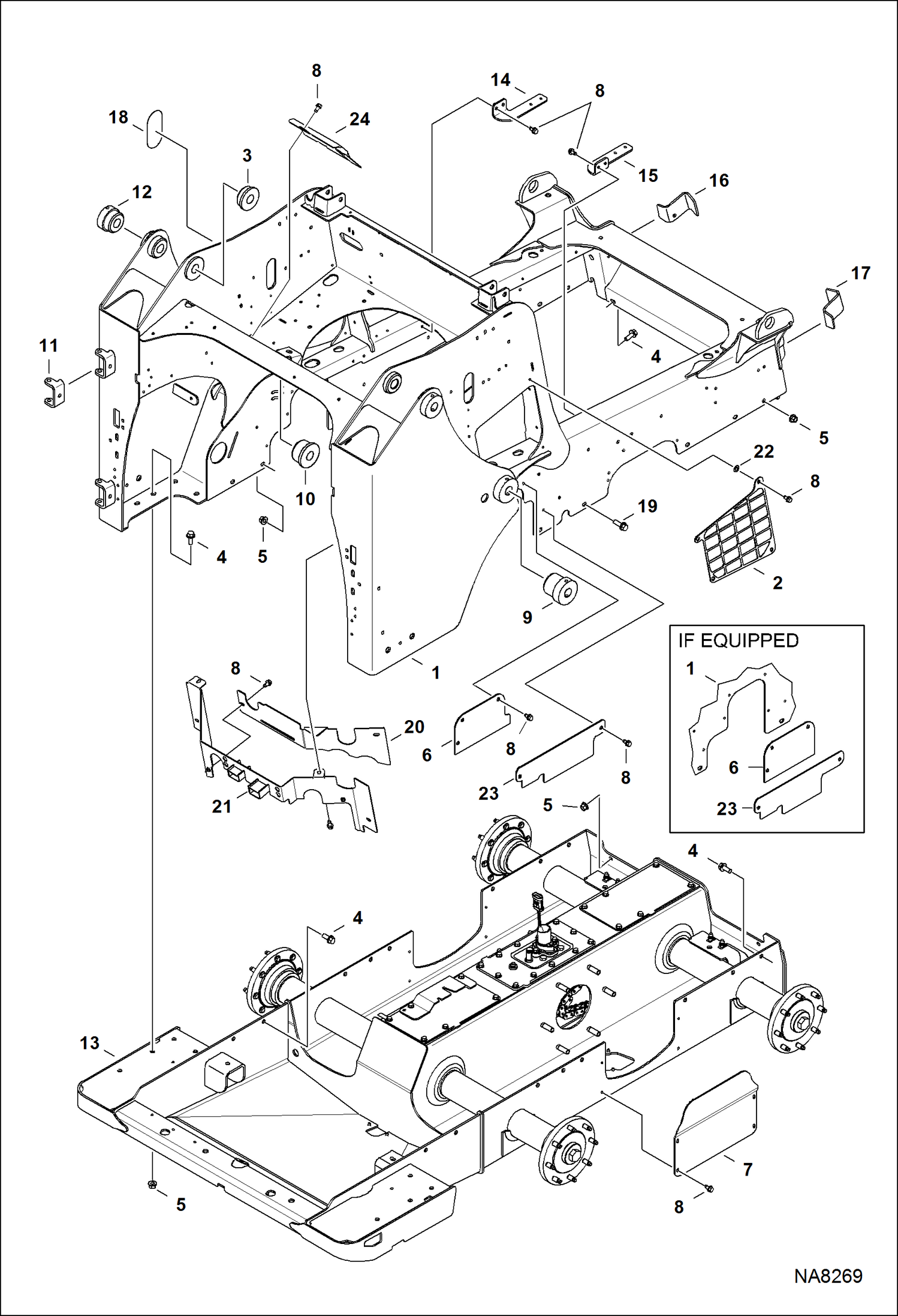 Схема запчастей Bobcat S-Series - MAIN FRAME MAIN FRAME