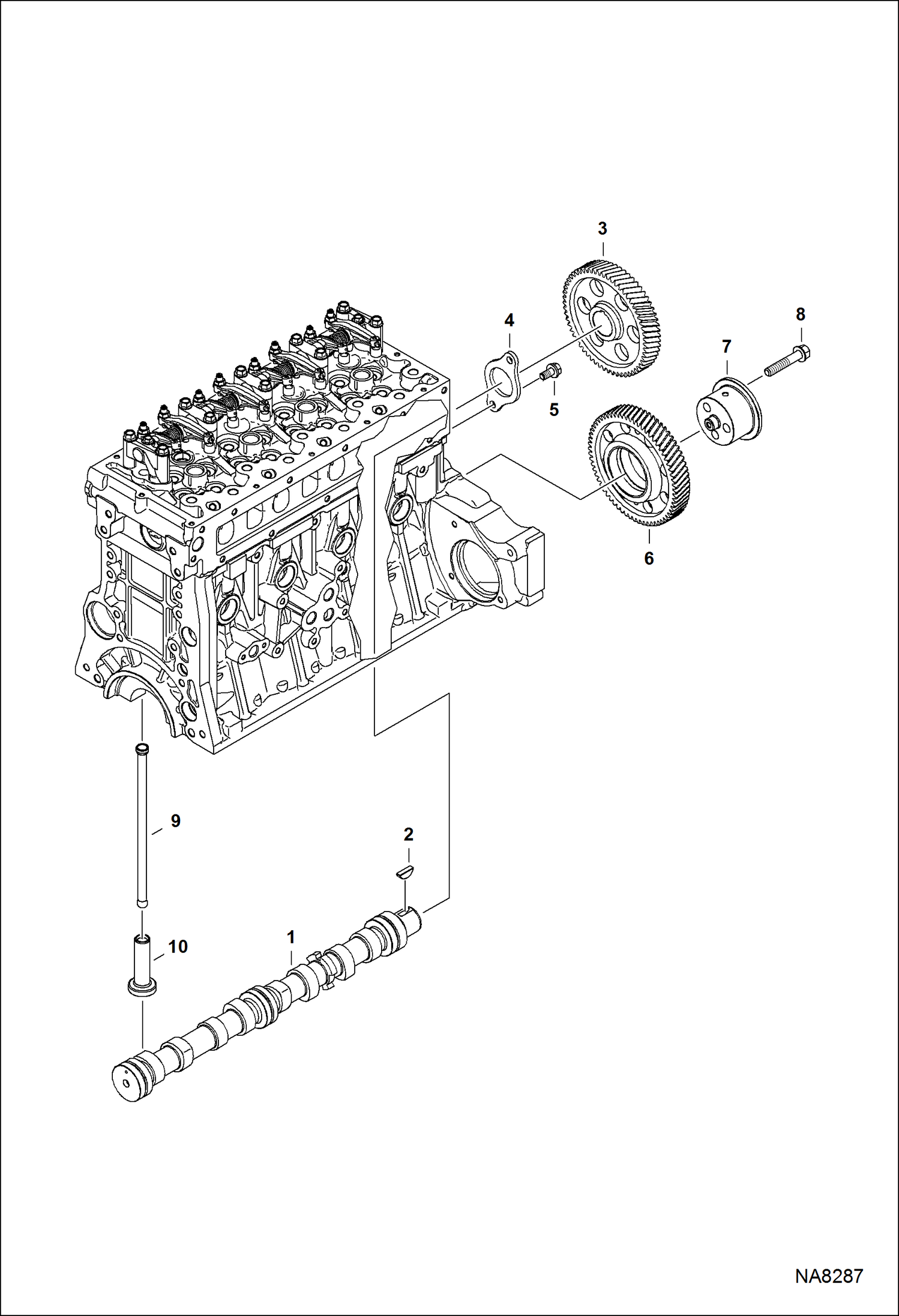 Схема запчастей Bobcat S-Series - CAMSHAFT POWER UNIT