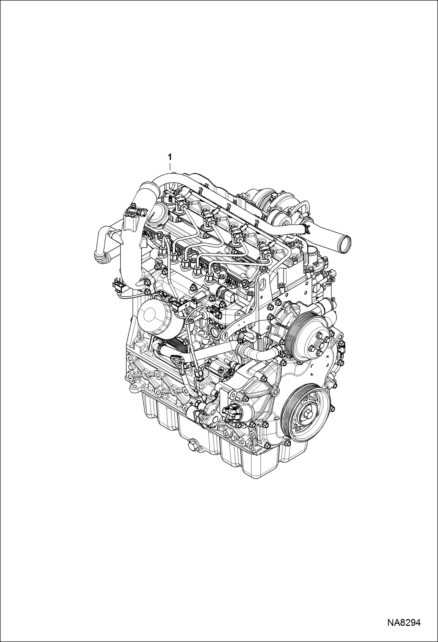 Схема запчастей Bobcat S-Series - ENGINE POWER UNIT