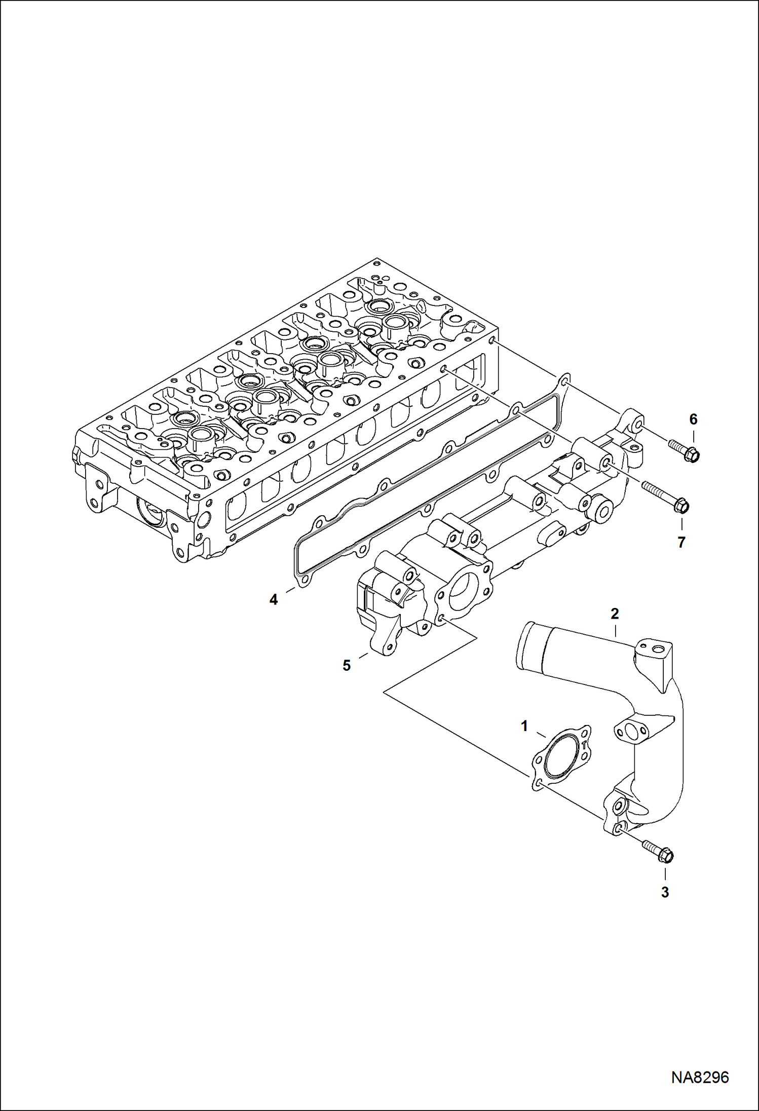 Схема запчастей Bobcat S-Series - INTAKE MANIFOLD POWER UNIT