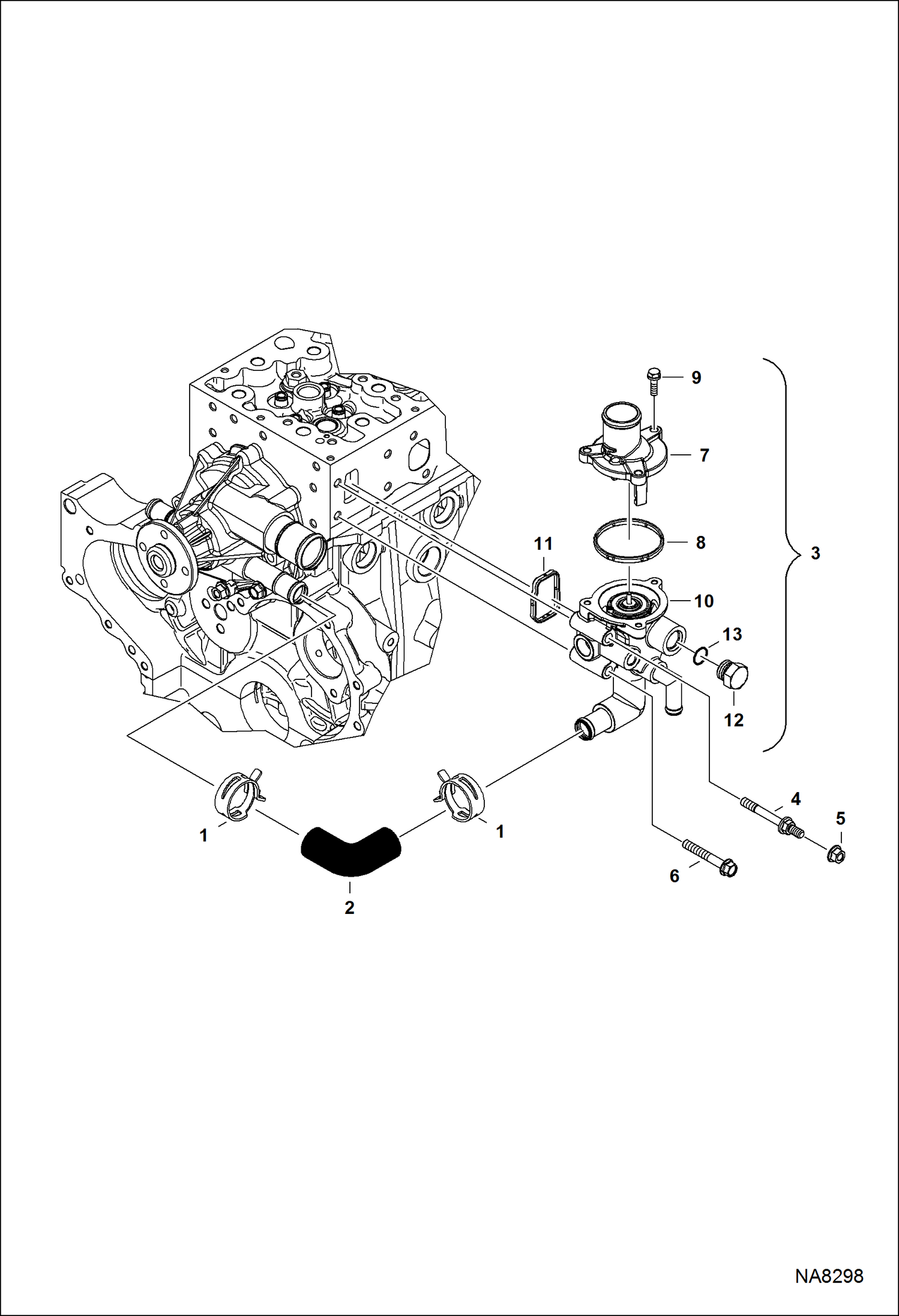 Схема запчастей Bobcat S-Series - THERMOSTAT POWER UNIT