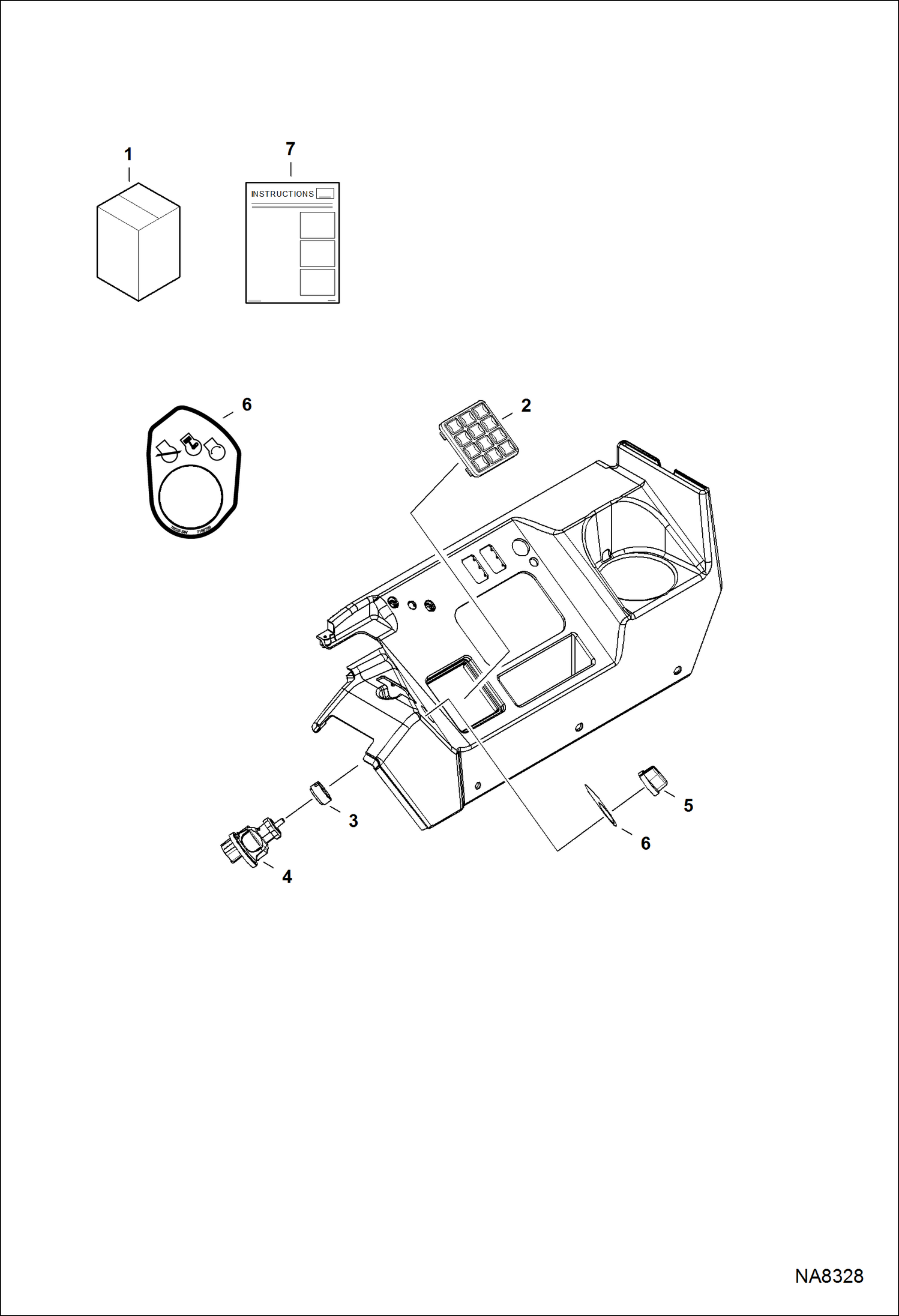 Схема запчастей Bobcat E32 - KEYLESS IGNITION KIT (S/N A94H17001 & Above, AC2N15001 & Above) ACCESSORIES & OPTIONS