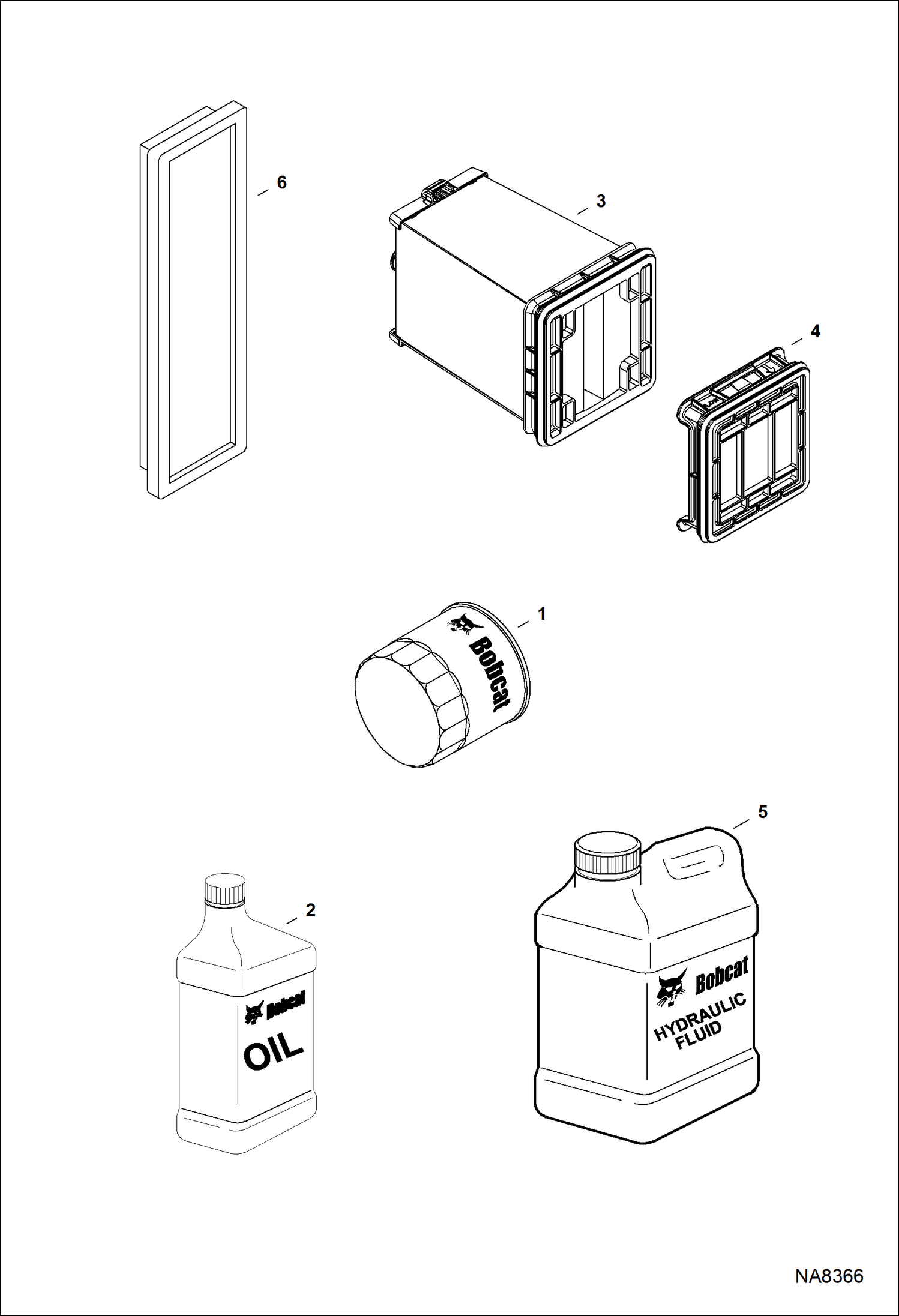 Схема запчастей Bobcat S-Series - SCHEDULED MAINTENANCE ITEMS (Every 10 Hours) MAINTENANCE ITEMS