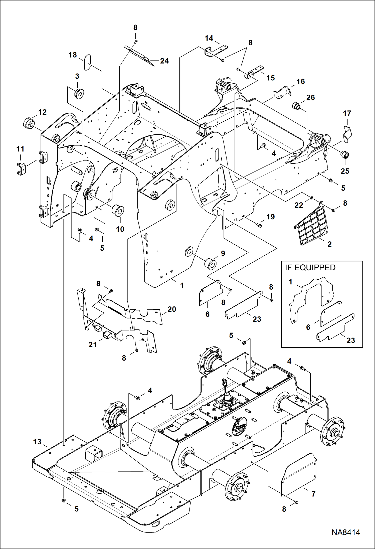 Схема запчастей Bobcat S-Series - MAIN FRAME MAIN FRAME