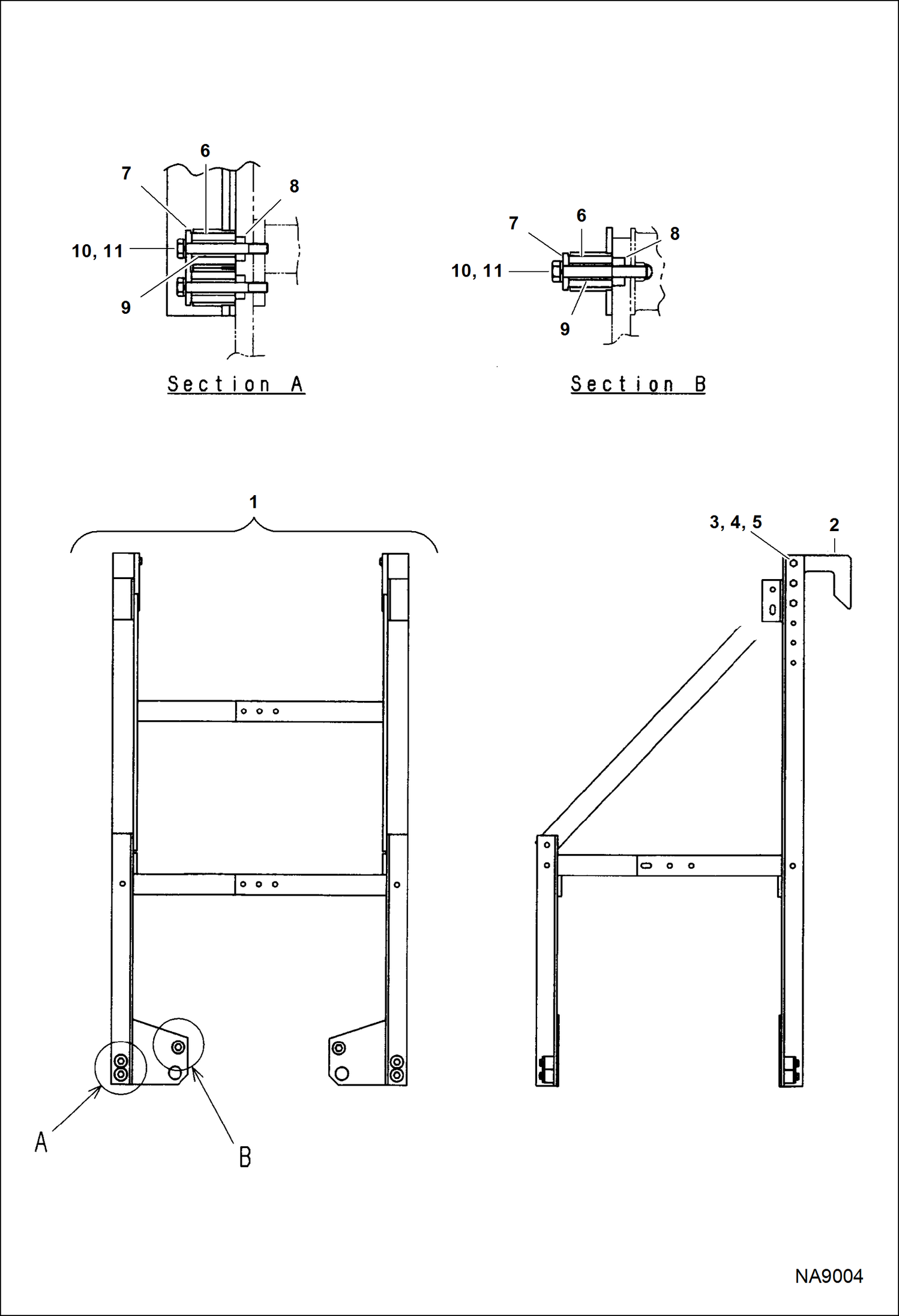 Схема запчастей Bobcat DOUBLE DRUM ROLLER - TRUCK HOOK ASSEMBLY (Optional) ACCESSORIES & OPTIONS