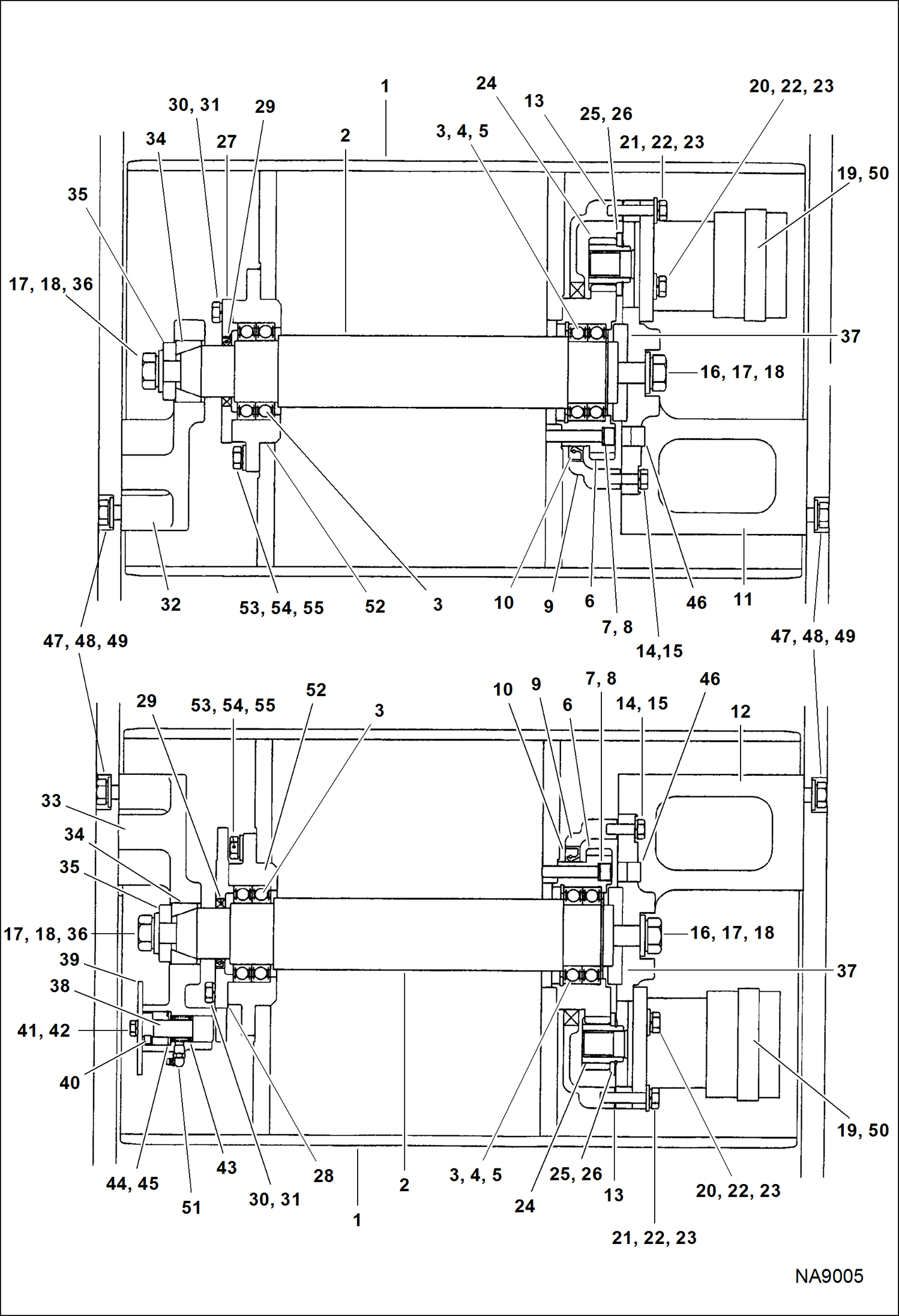 Схема запчастей Bobcat DOUBLE DRUM ROLLER - DRUM DRUM