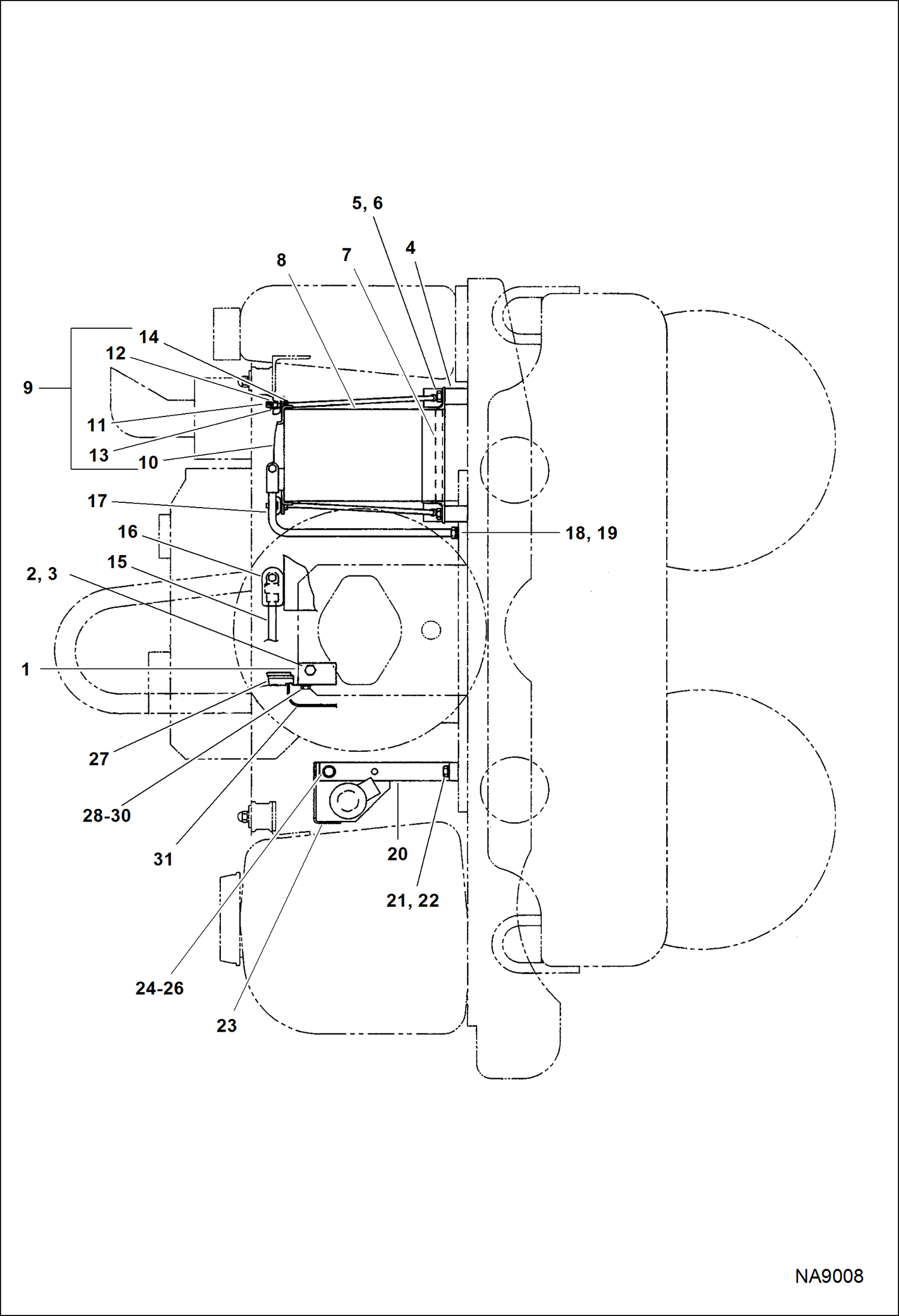 Схема запчастей Bobcat DOUBLE DRUM ROLLER - ENGINE (Electrical) ELECTRICAL SYSTEM