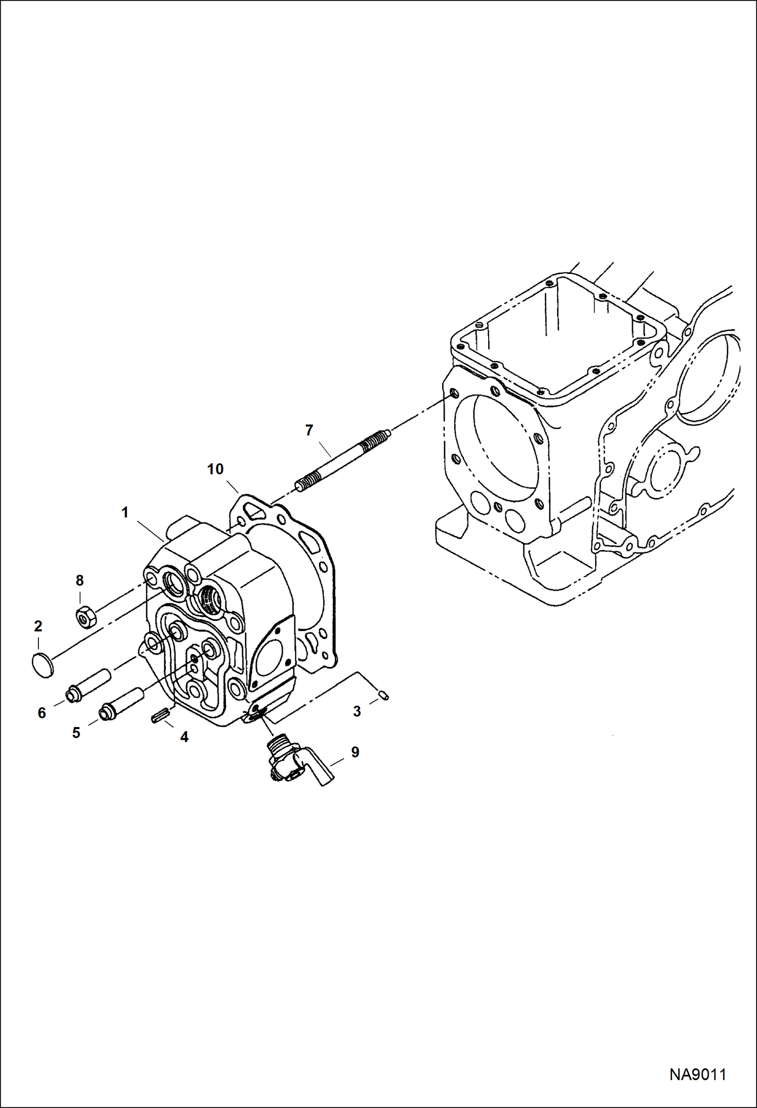 Схема запчастей Bobcat DOUBLE DRUM ROLLER - ENGINE (Cylinder) POWER UNIT