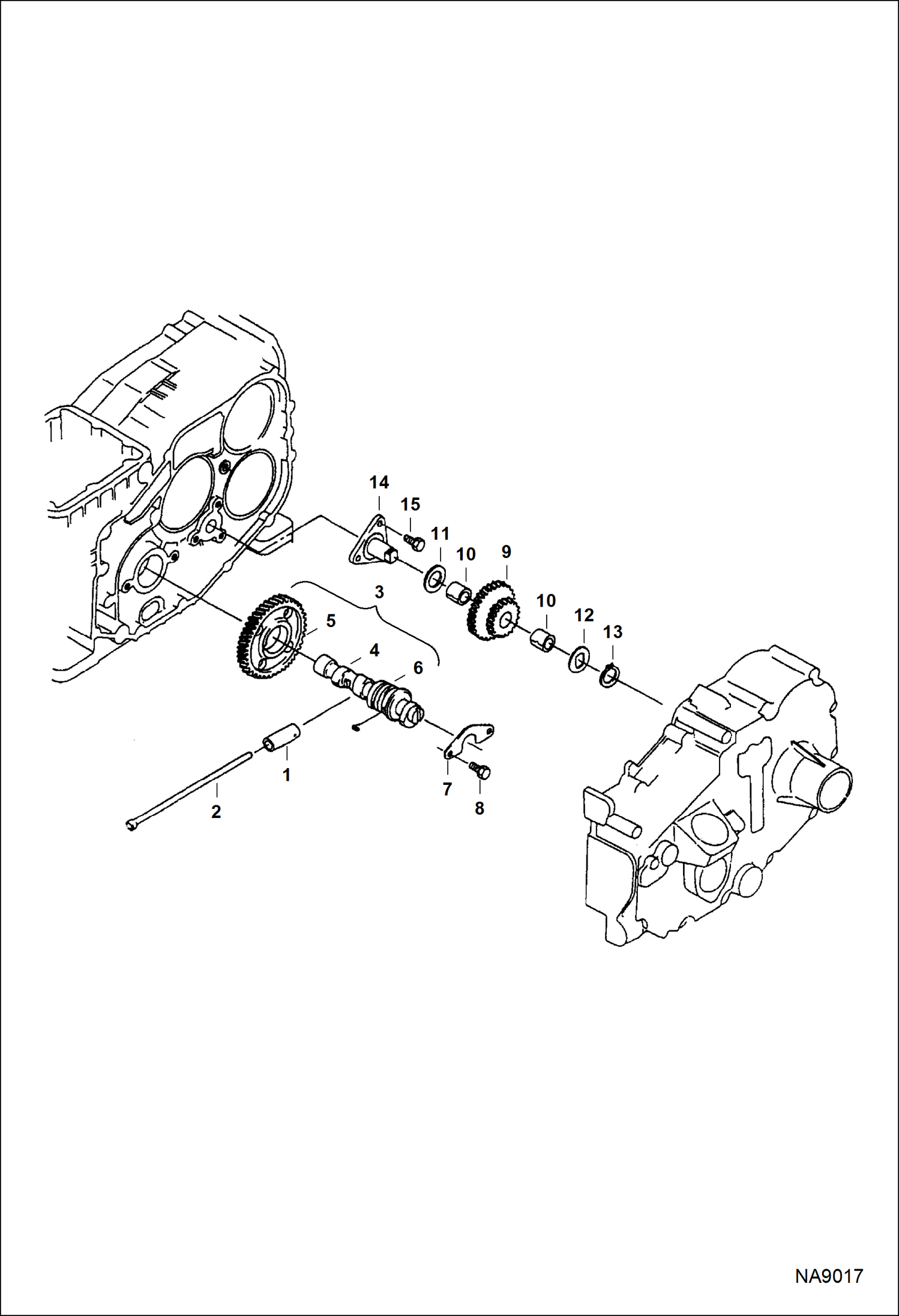 Схема запчастей Bobcat DOUBLE DRUM ROLLER - ENGINE (Camshaft) POWER UNIT