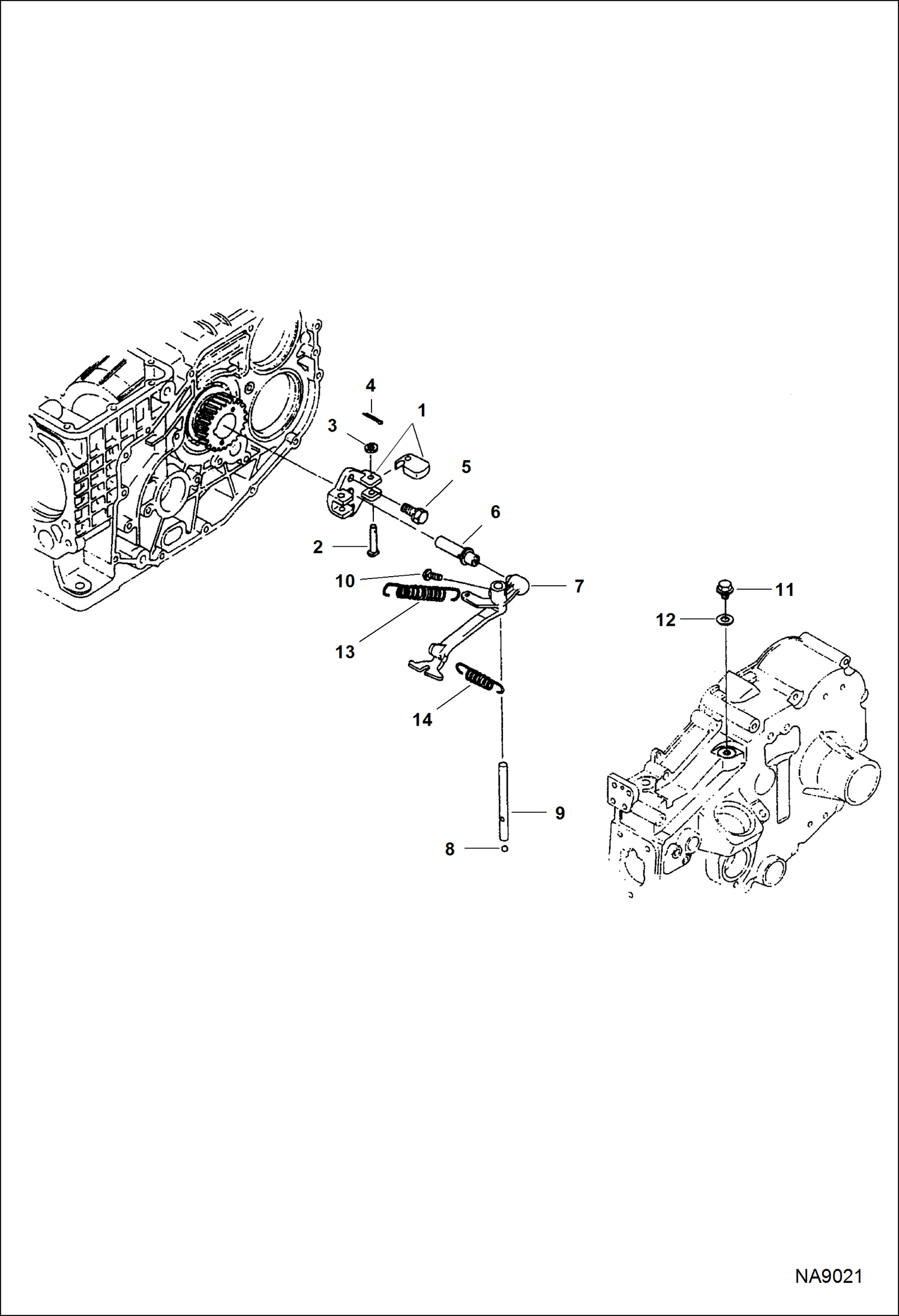 Схема запчастей Bobcat DOUBLE DRUM ROLLER - ENGINE (Governor) POWER UNIT