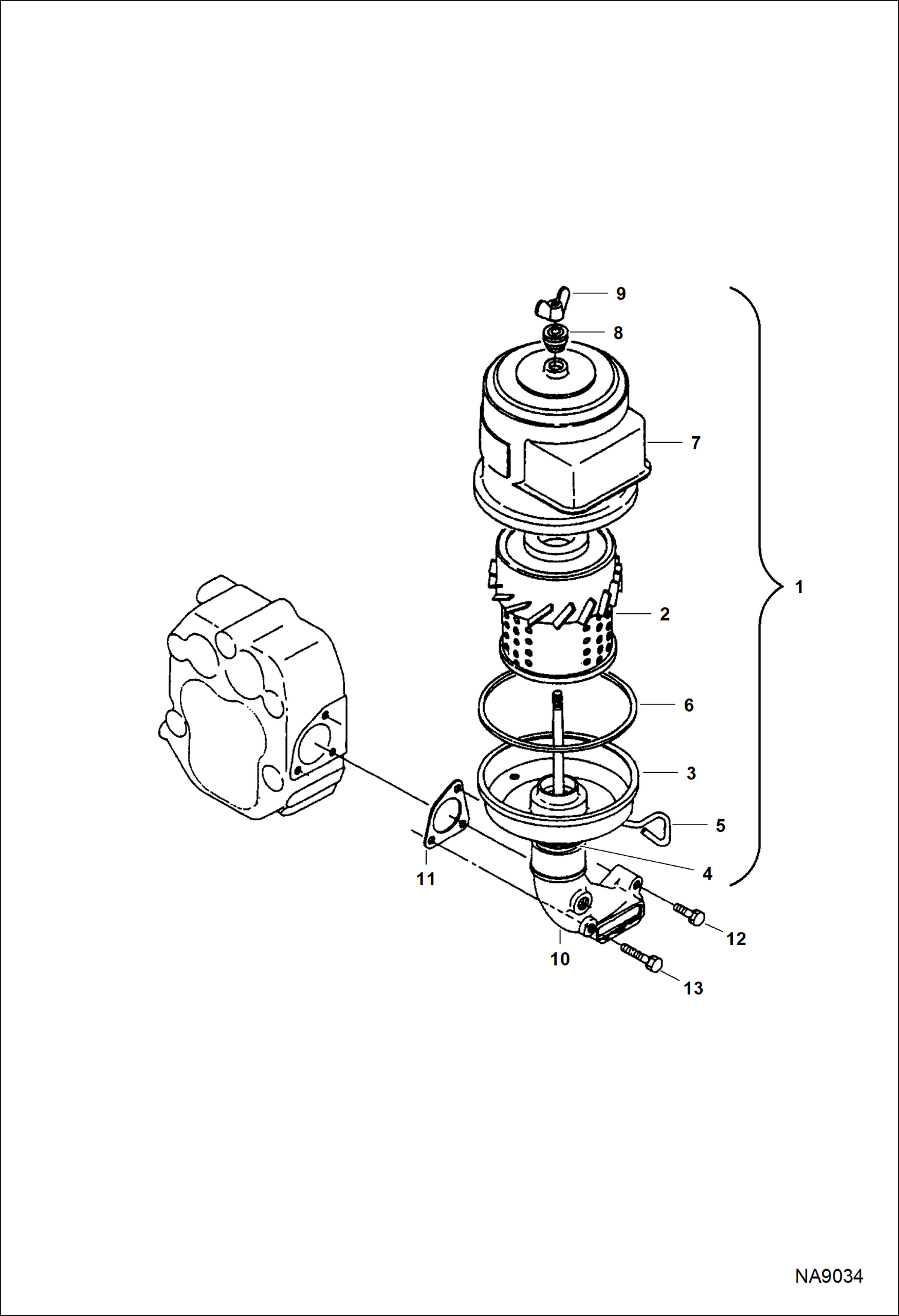 Схема запчастей Bobcat DOUBLE DRUM ROLLER - ENGINE (Air Cleaner) POWER UNIT