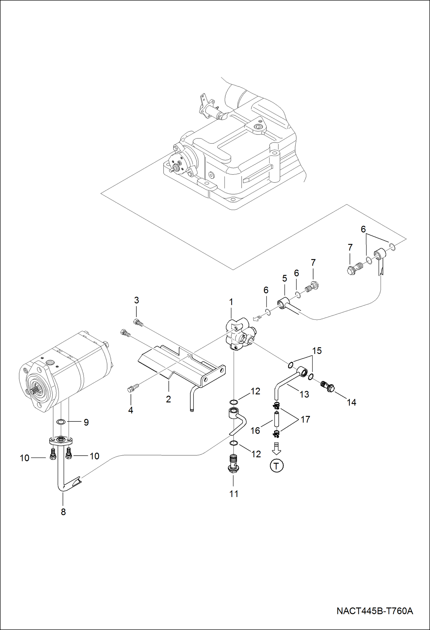 Схема запчастей Bobcat CT335 - RELIEF VALVE GROUP HYDRAULIC SYSTEM