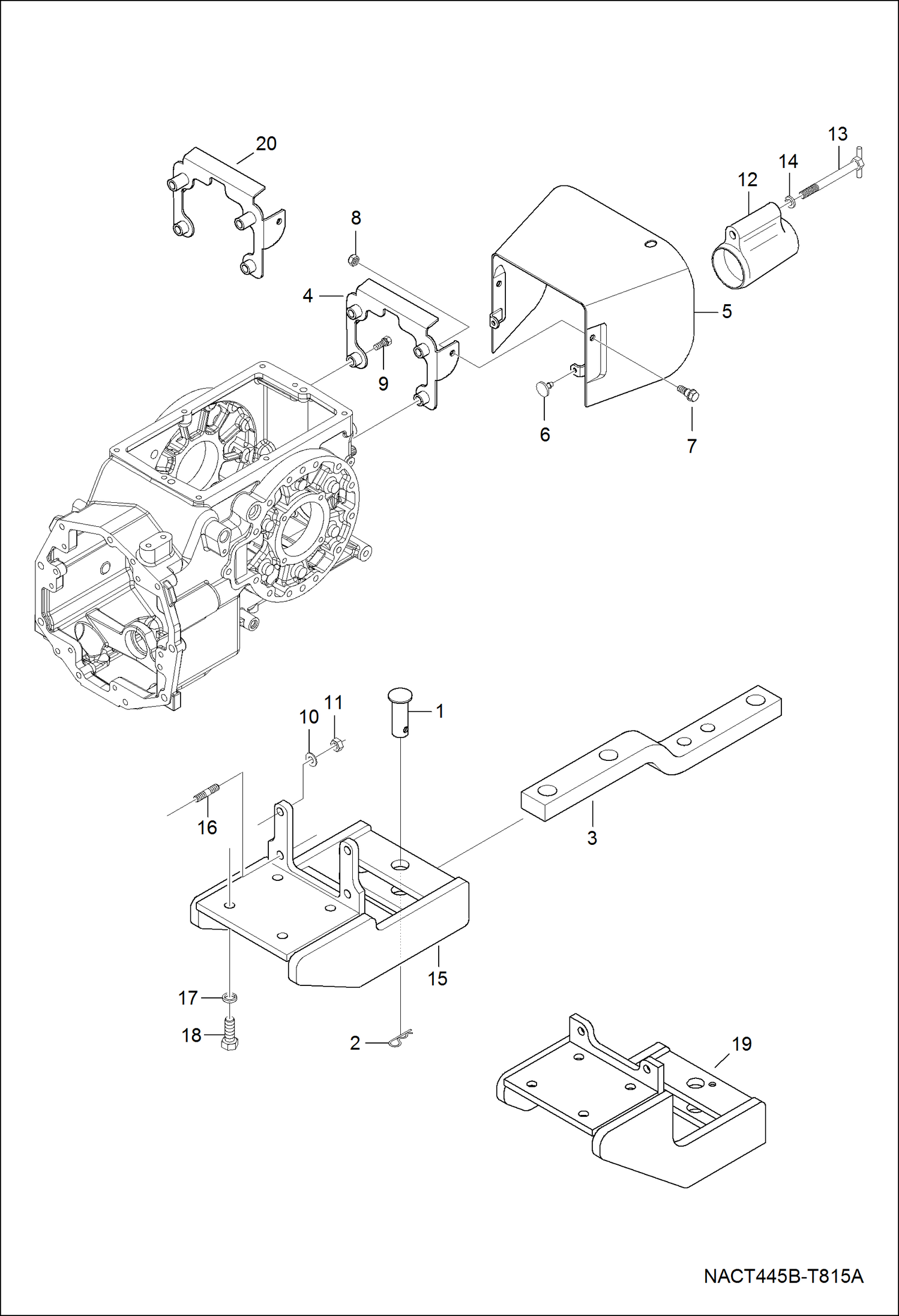 Схема запчастей Bobcat CT335 - DRAWBAR GROUP HYDRAULIC SYSTEM