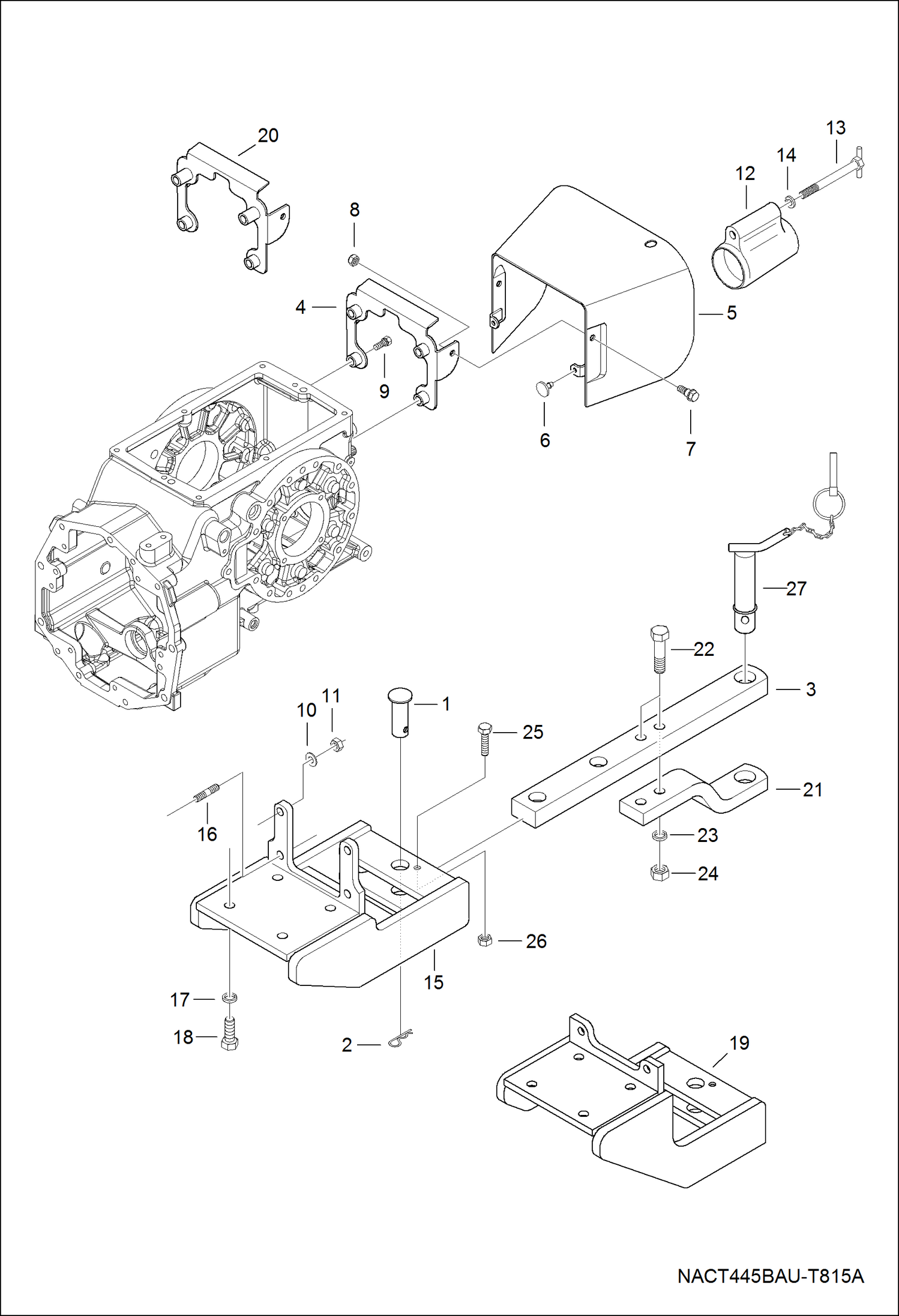 Схема запчастей Bobcat CT335 - AUSTRALIAN ACCESSORIES (Drawbar Group) ACCESSORIES & OPTIONS