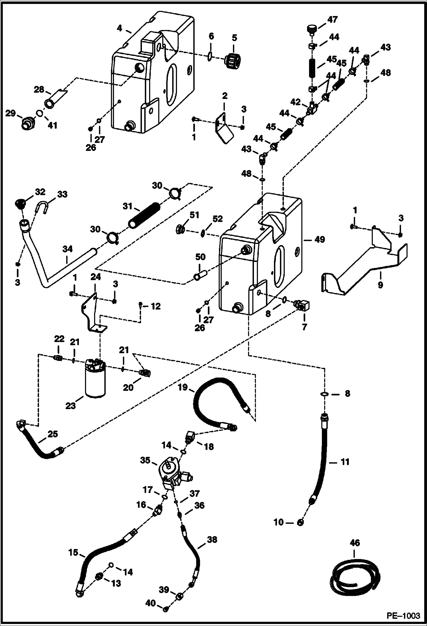 Схема запчастей Bobcat 900s - HYDROSTATIC CIRCUITRY HYDROSTATIC SYSTEM