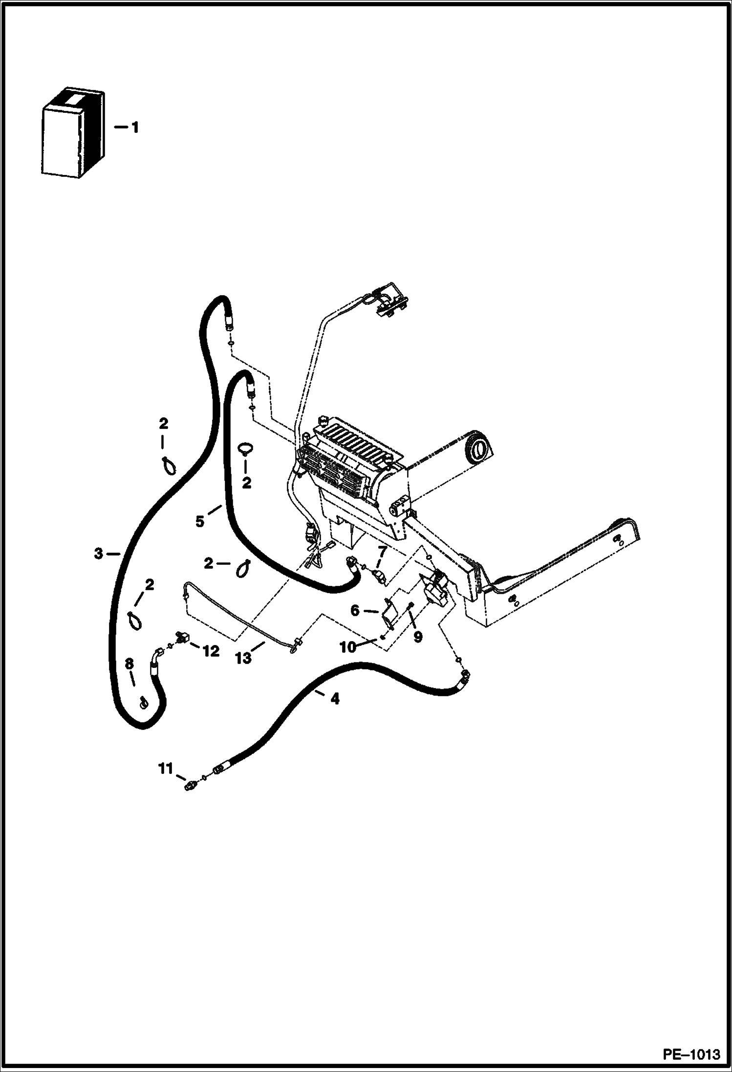 Схема запчастей Bobcat 900s - HEATER & A/C (Heater Plumbing Kit) ACCESSORIES & OPTIONS