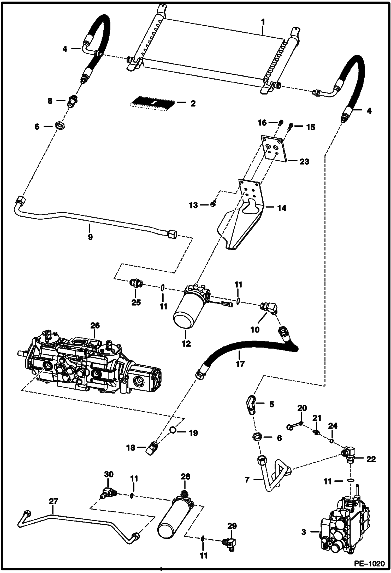 Схема запчастей Bobcat 700s - HYDROSTATIC CIRCUITRY HYDROSTATIC SYSTEM