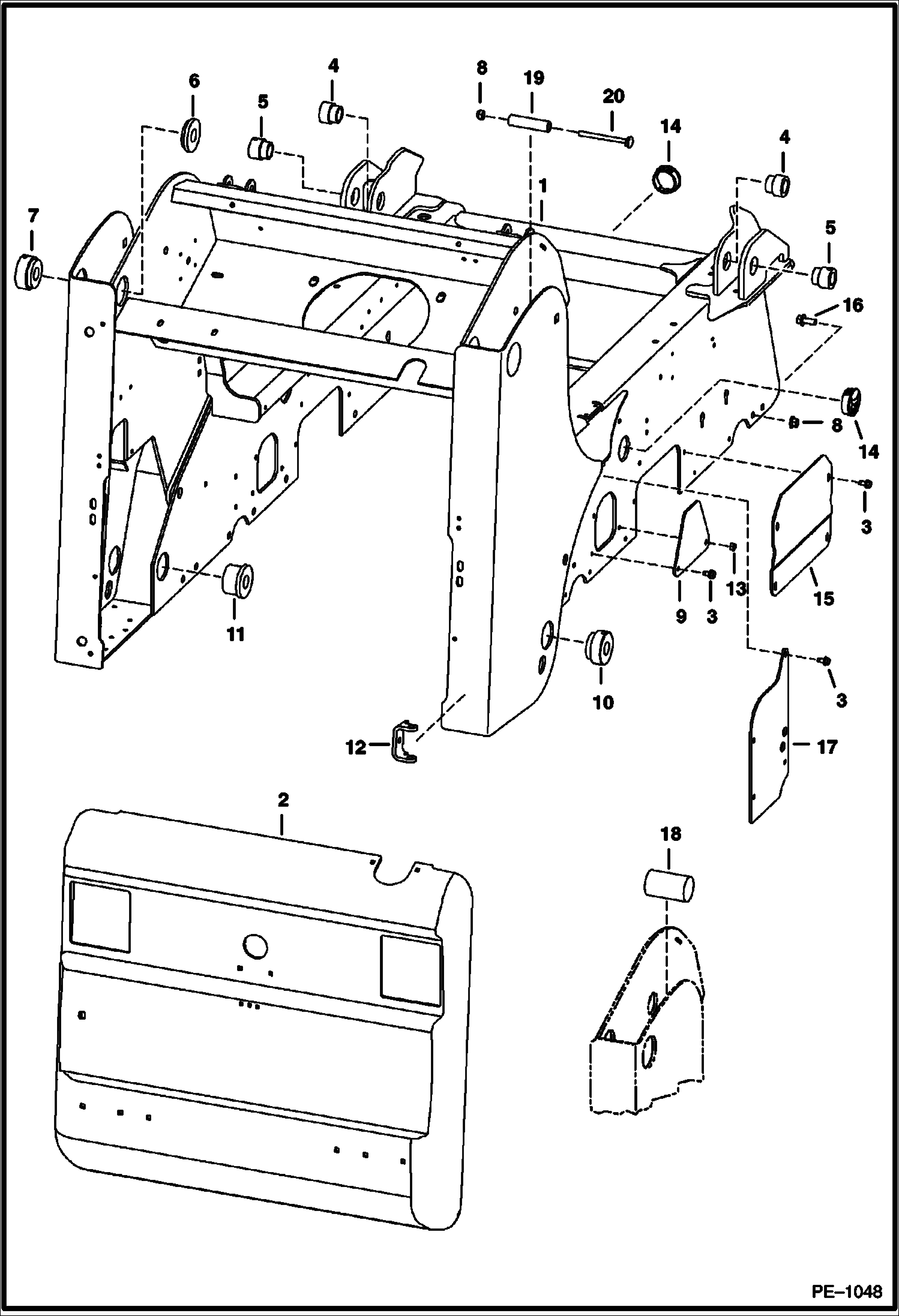 Схема запчастей Bobcat 700s - MAIN FRAME MAIN FRAME