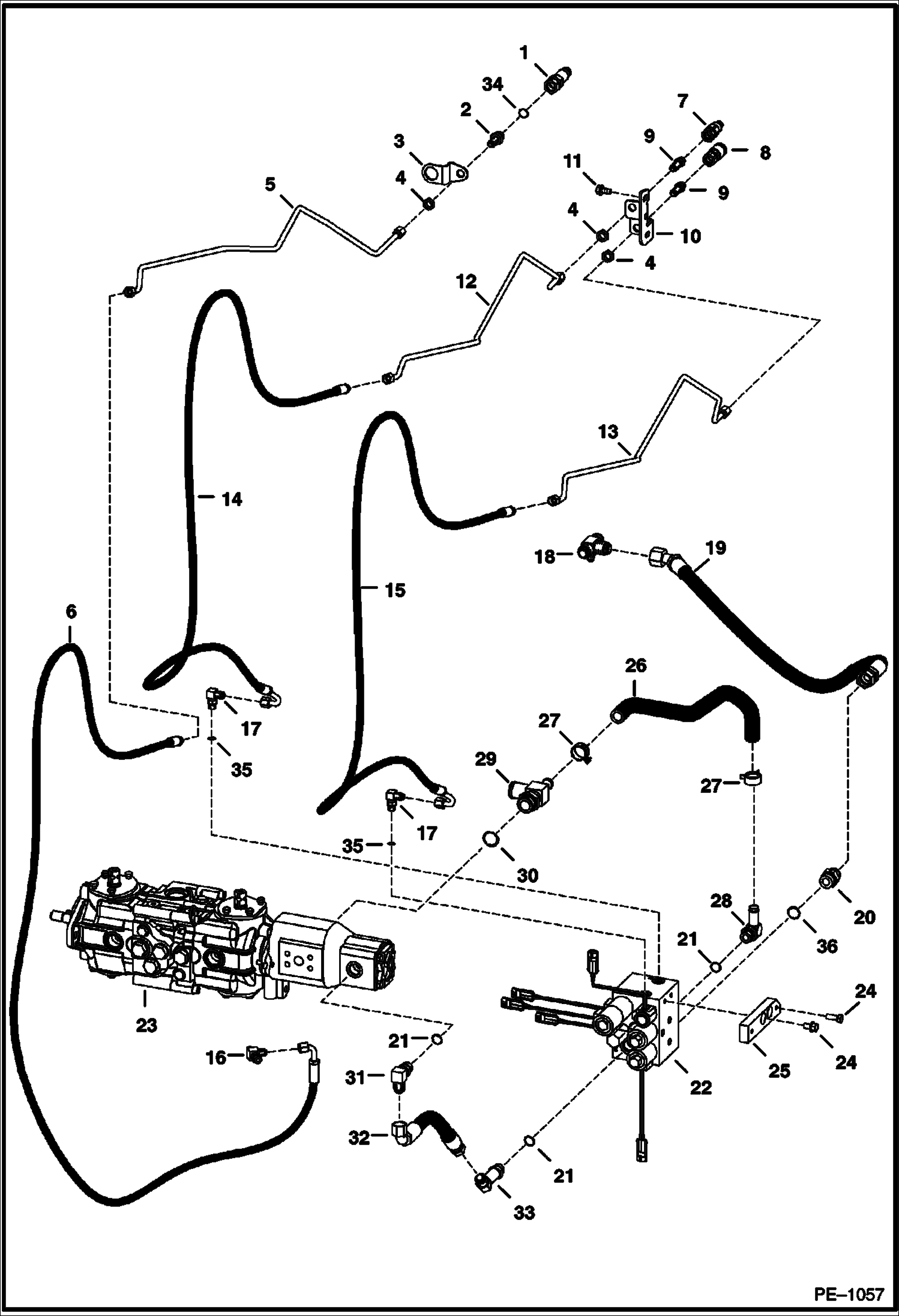 Схема запчастей Bobcat 700s - HIGH FLOW HYDRAULICS (S/N 500K11038 & Below, 517619258 & Below, 518012218 & Below, 518112089 & Below, 519018909 & Below, 519212154 & Below) HIGH FLOW HYDRAULICS