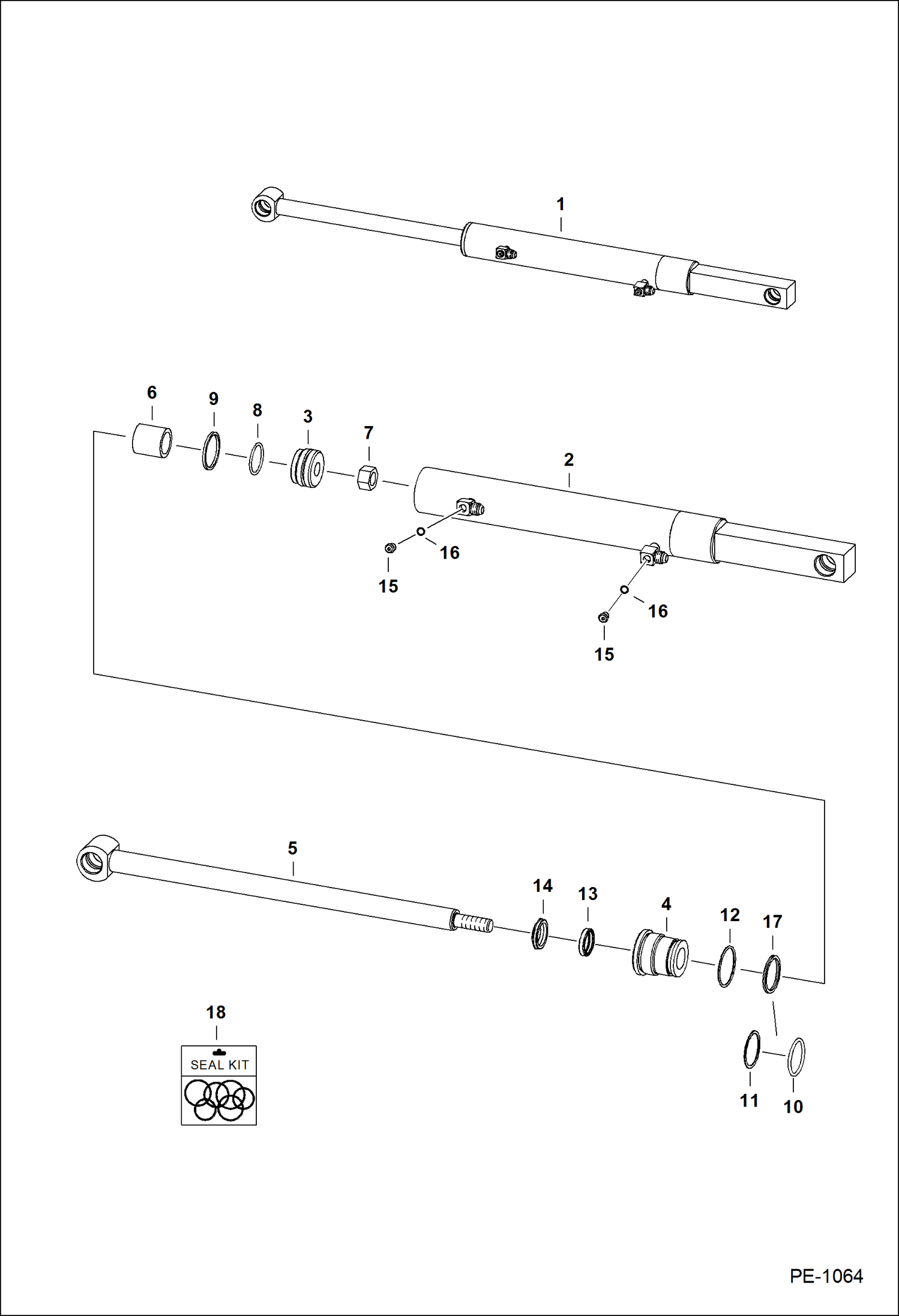 Схема запчастей Bobcat 700s - POWER BOB-TACH (Cylinder) ACCESSORIES & OPTIONS