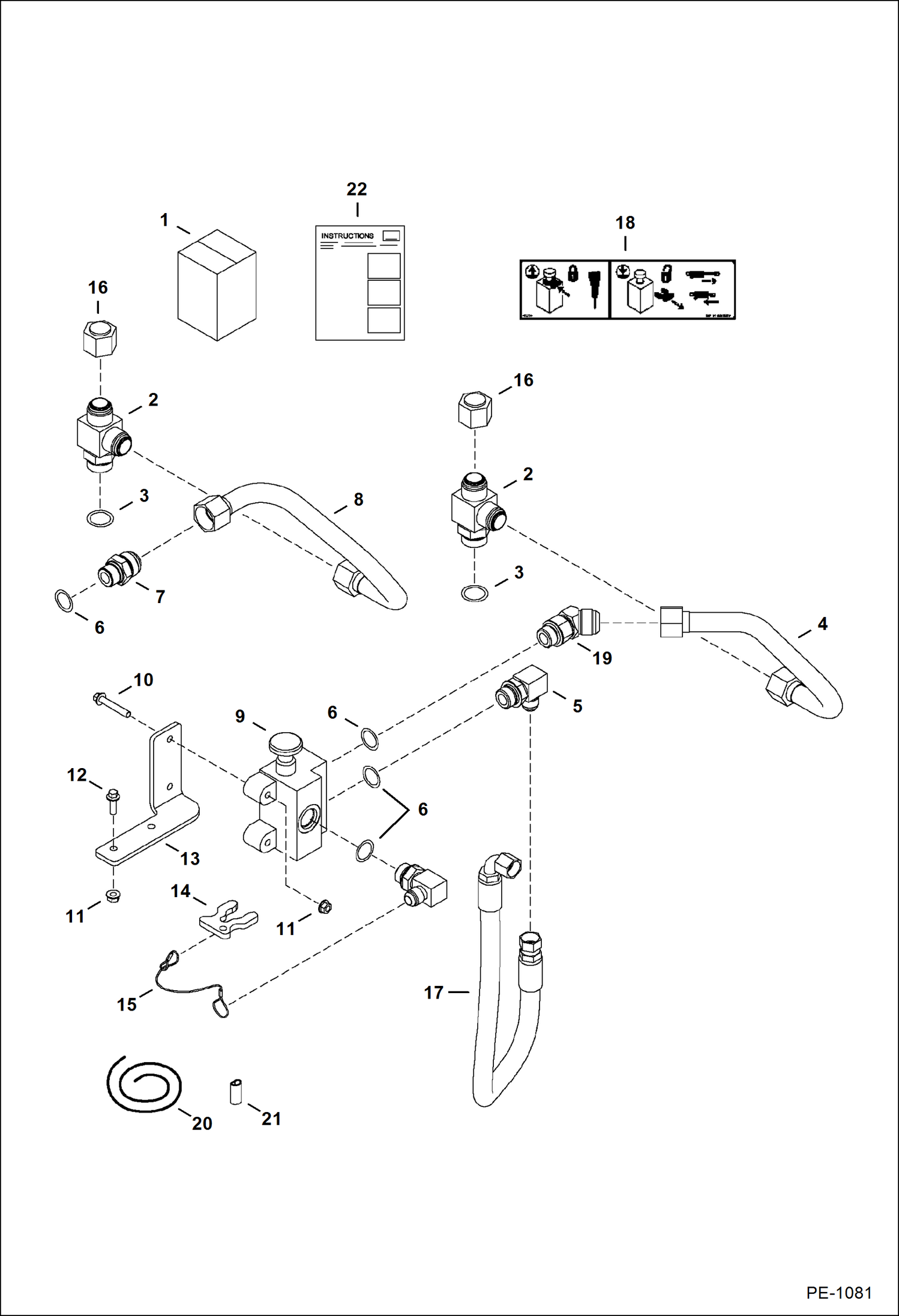 Схема запчастей Bobcat 337 - DIRECT TO TANK ACCESSORIES & OPTIONS