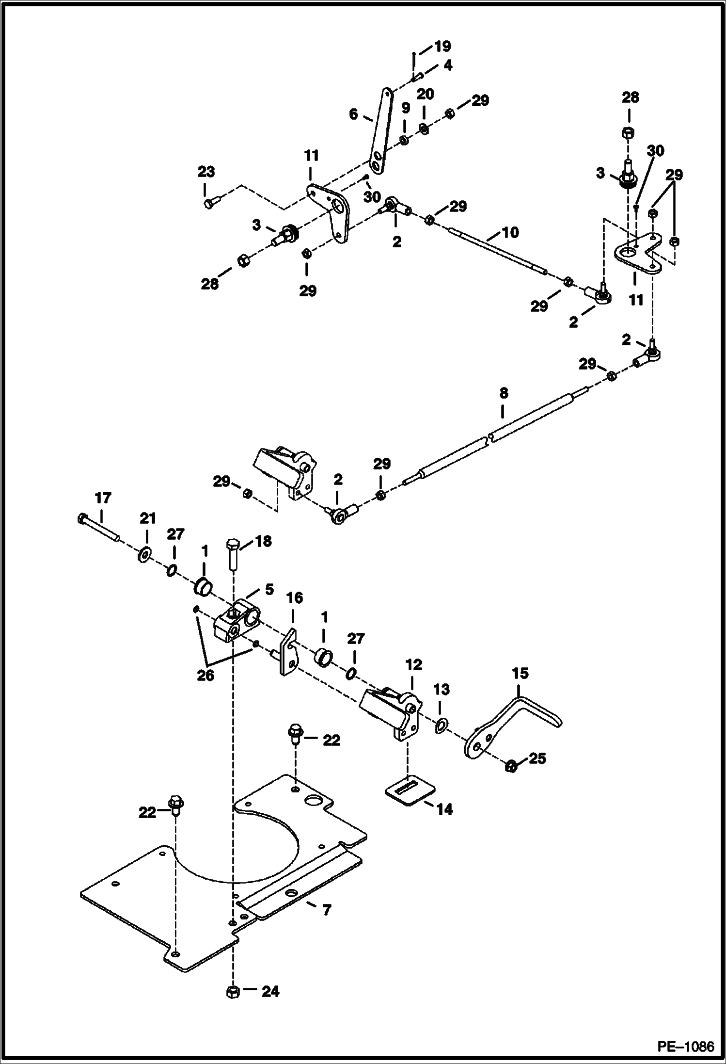 Схема запчастей Bobcat 337 - CONTROL - OFFSET (S/N 233312194 & Below and 233212283 & Below) CONTROLS