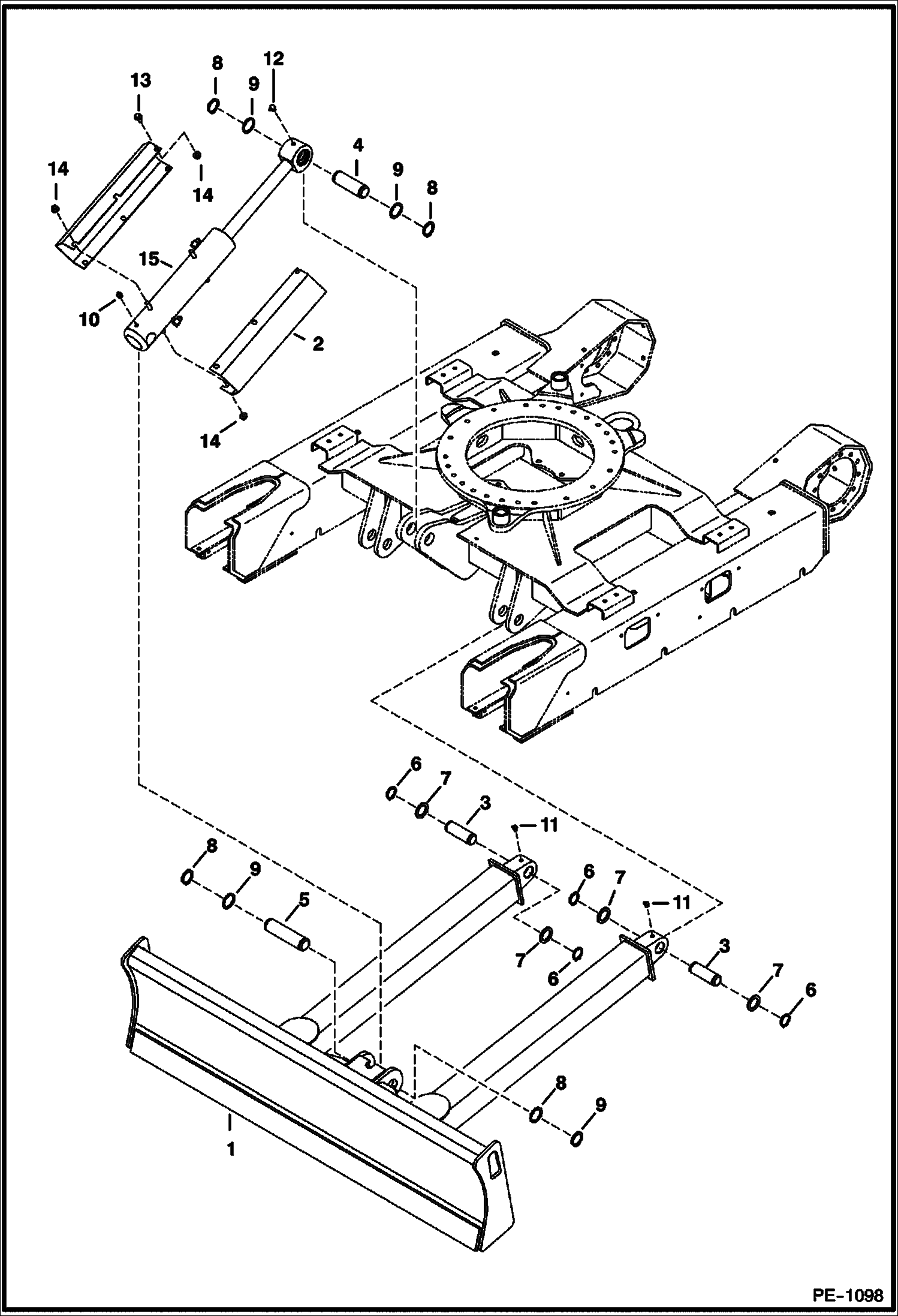 Схема запчастей Bobcat 329 - BLADE WORK EQUIPMENT