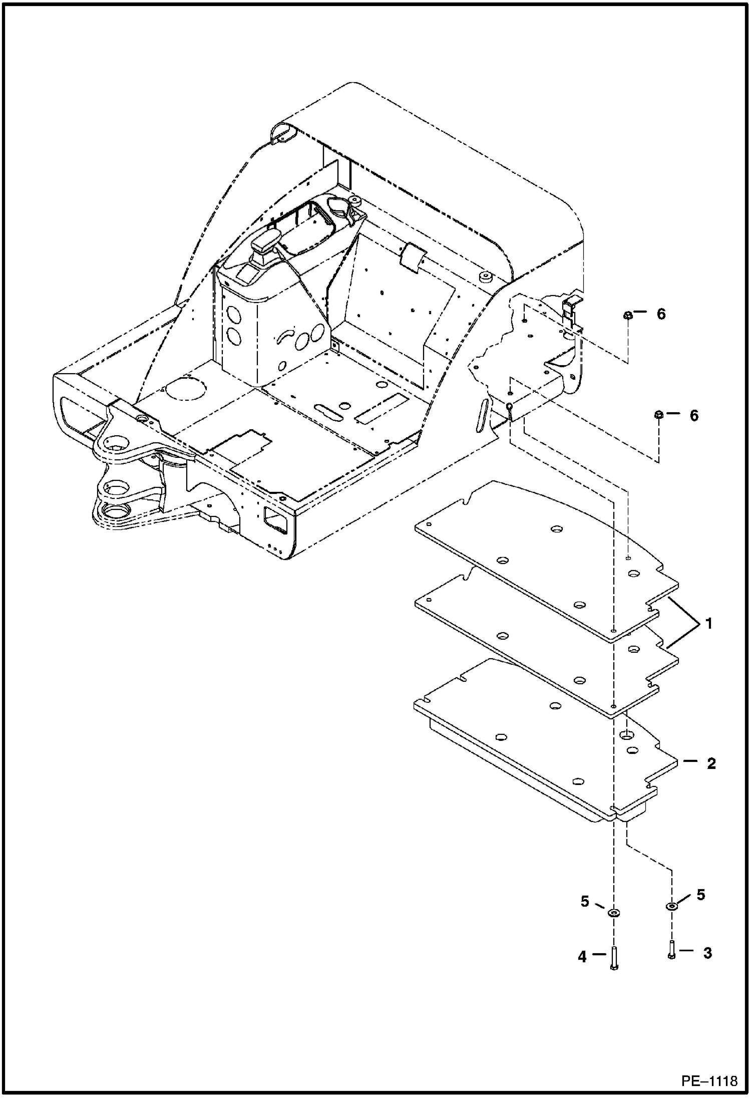 Схема запчастей Bobcat 341 - COUNTERWEIGHT MAIN FRAME