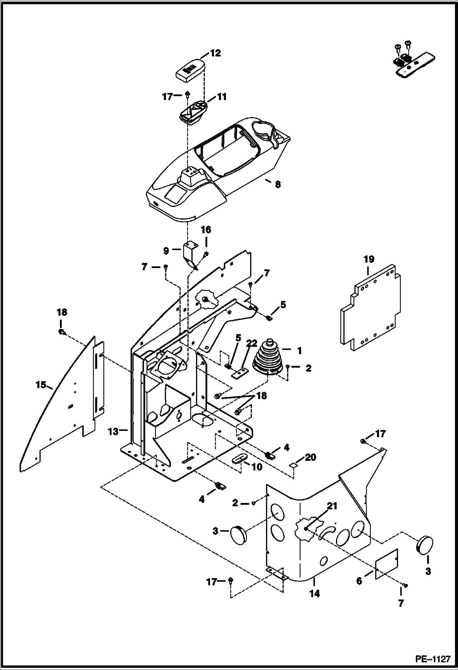 Схема запчастей Bobcat 325 - R.H. CONSOLE CONTROLS