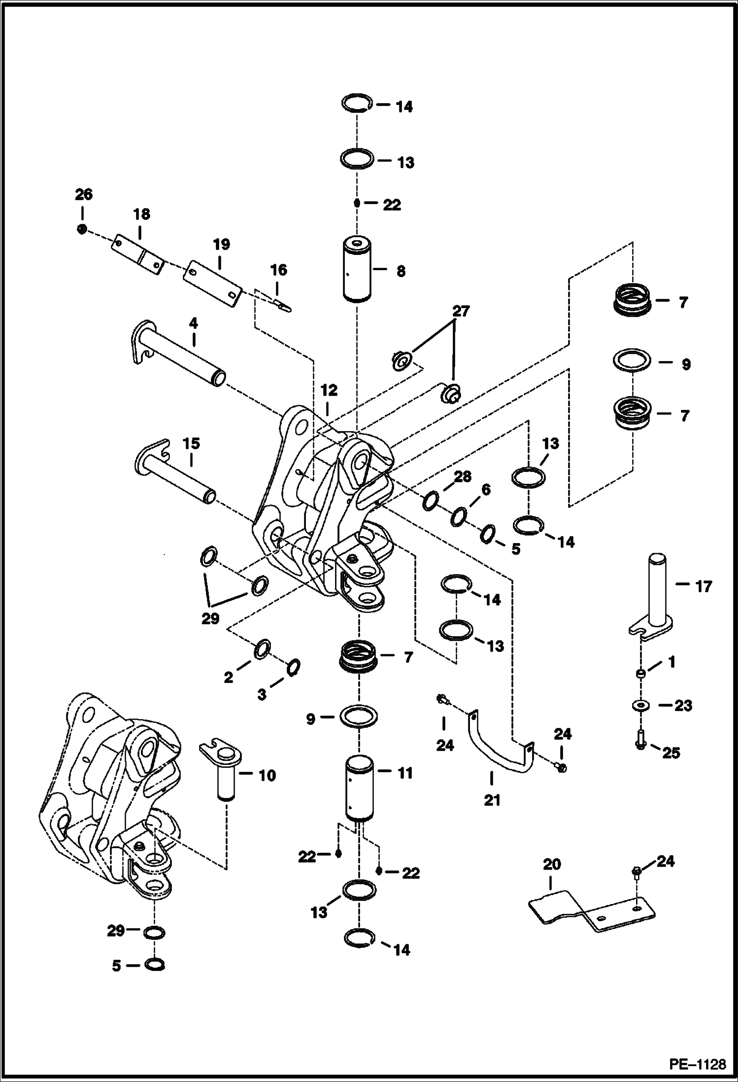 Схема запчастей Bobcat 328 - SWING FRAME WORK EQUIPMENT