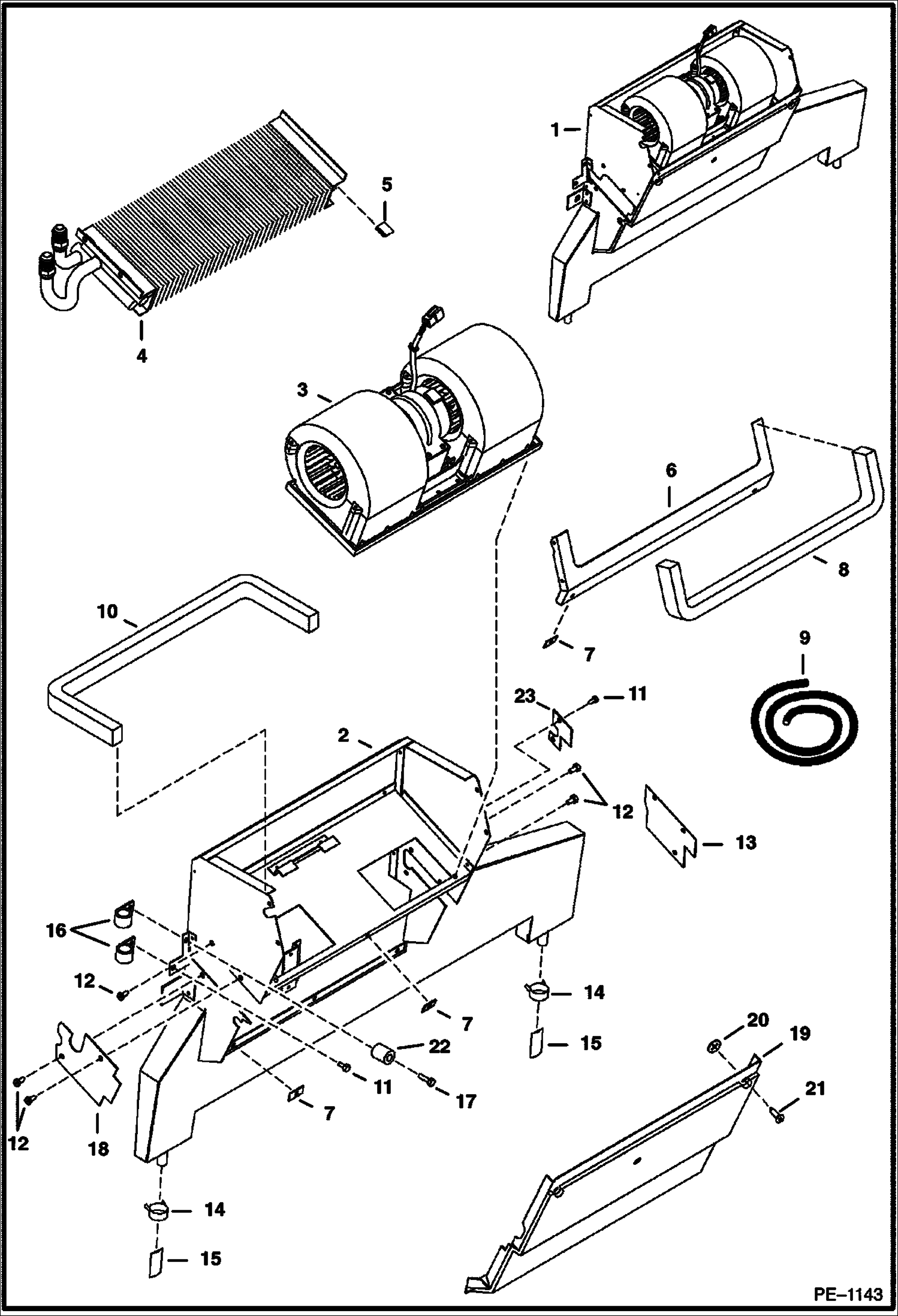 Схема запчастей Bobcat 700s - HEATER (S/N & Above) ACCESSORIES & OPTIONS