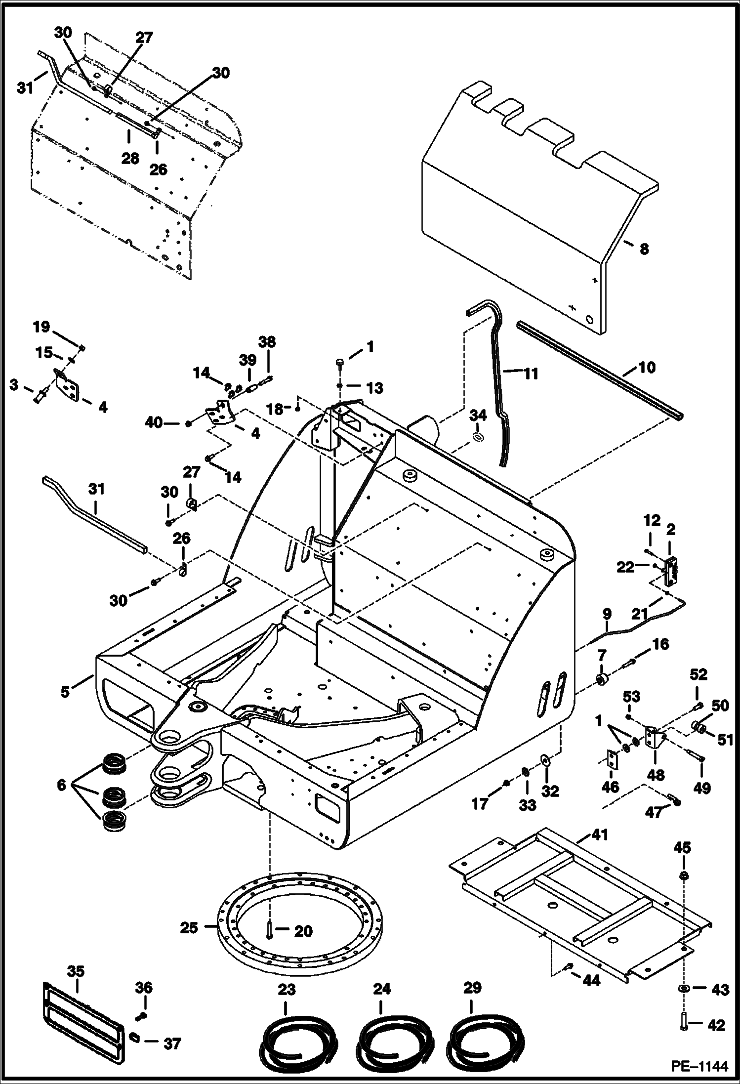 Схема запчастей Bobcat 328 - UPPERSTRUCTURE MAIN FRAME