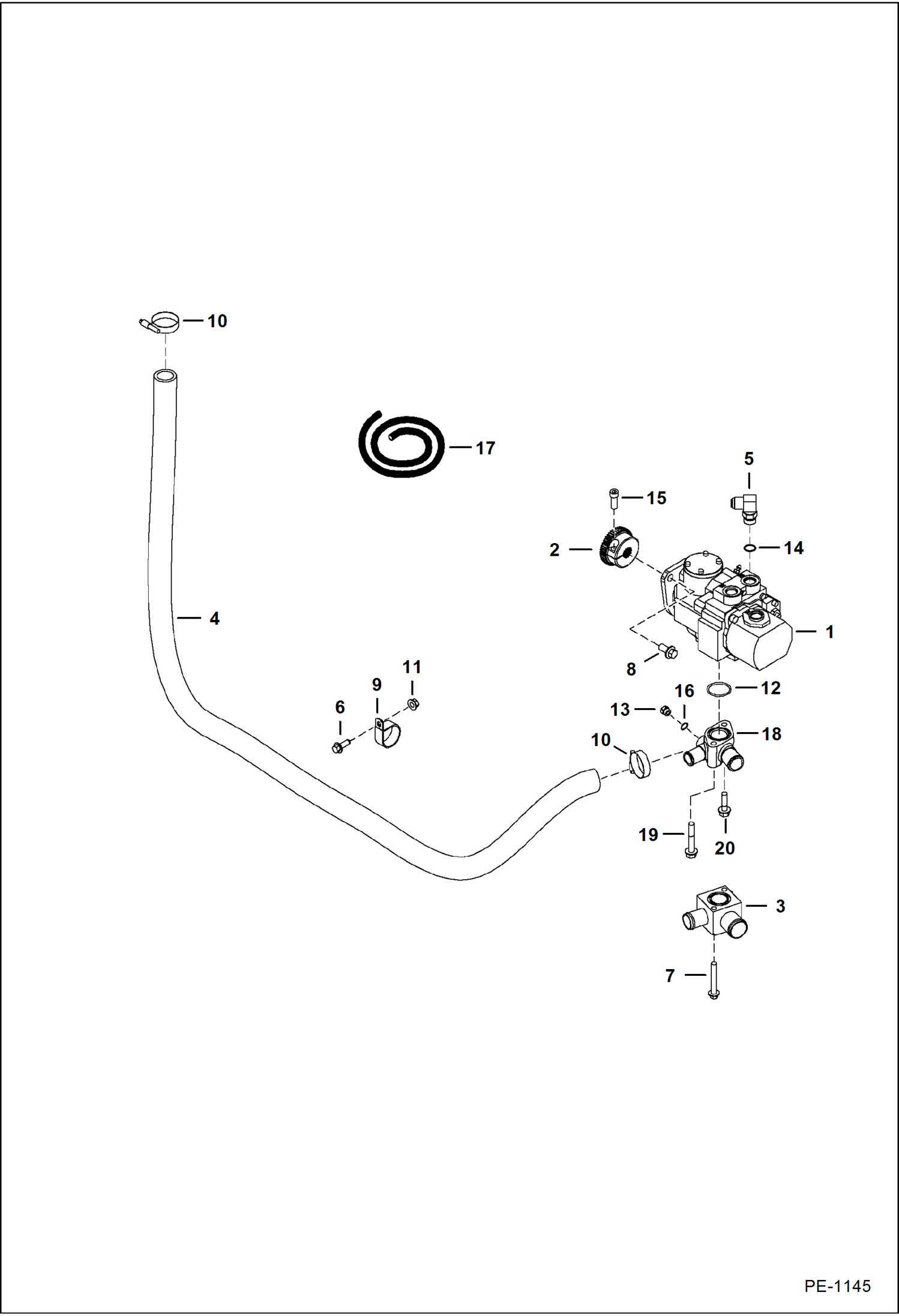 Схема запчастей Bobcat 325 - HYDRAULIC CIRCUITRY HYDRAULIC SYSTEM