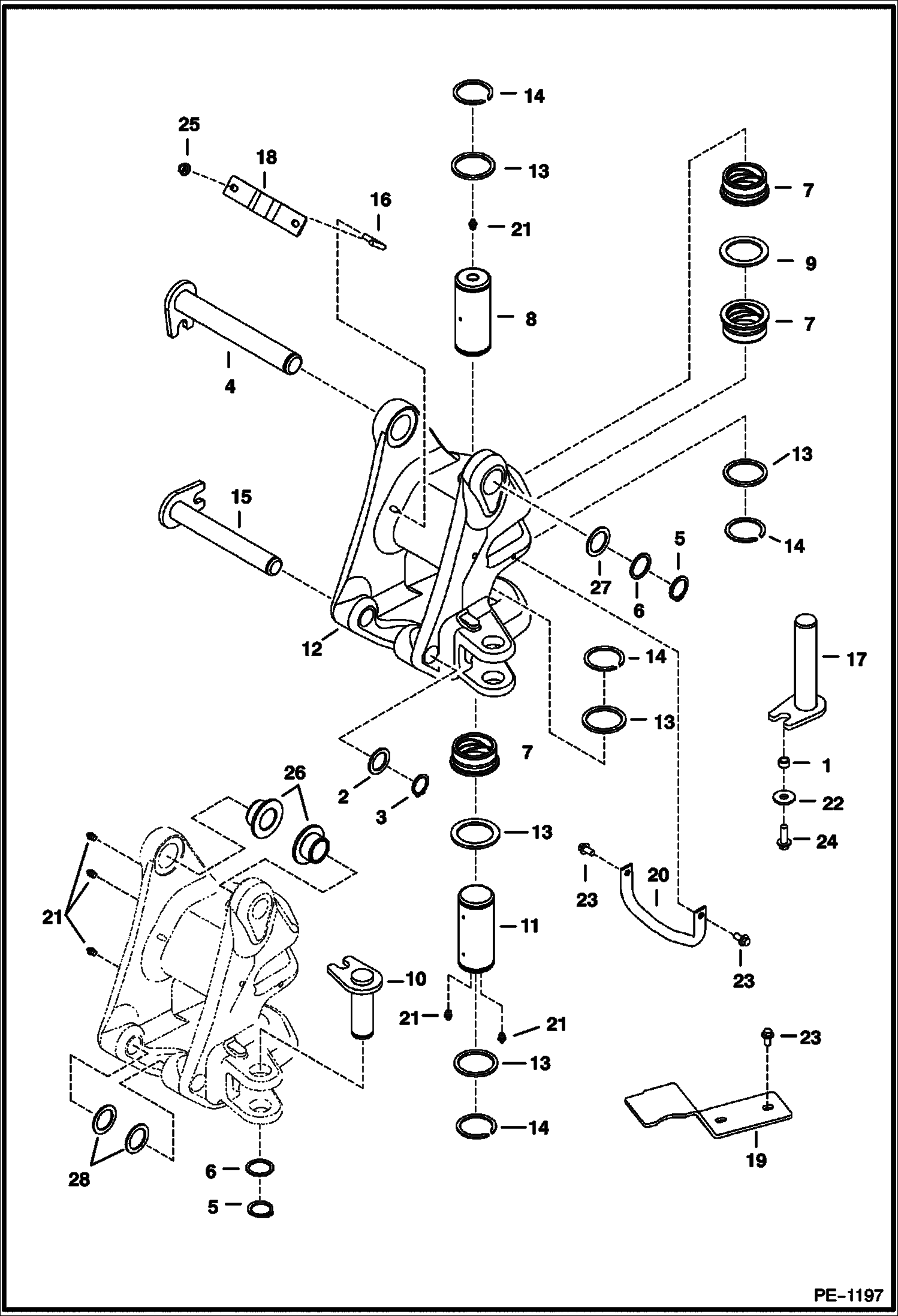 Схема запчастей Bobcat 329 - SWING FRAME WORK EQUIPMENT