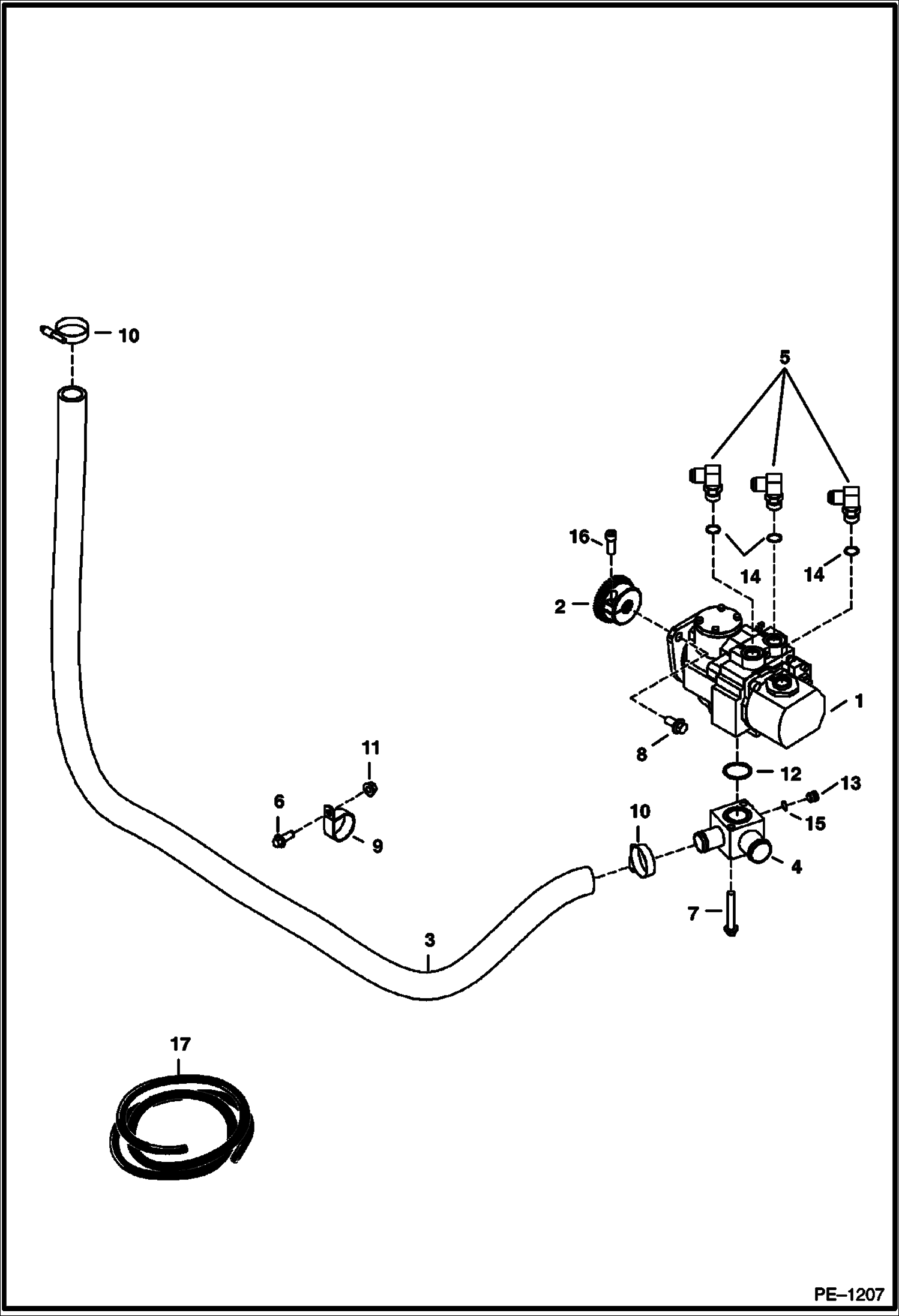 Схема запчастей Bobcat 331 - HYDRAULIC CIRCUITRY (Pump) HYDRAULIC SYSTEM