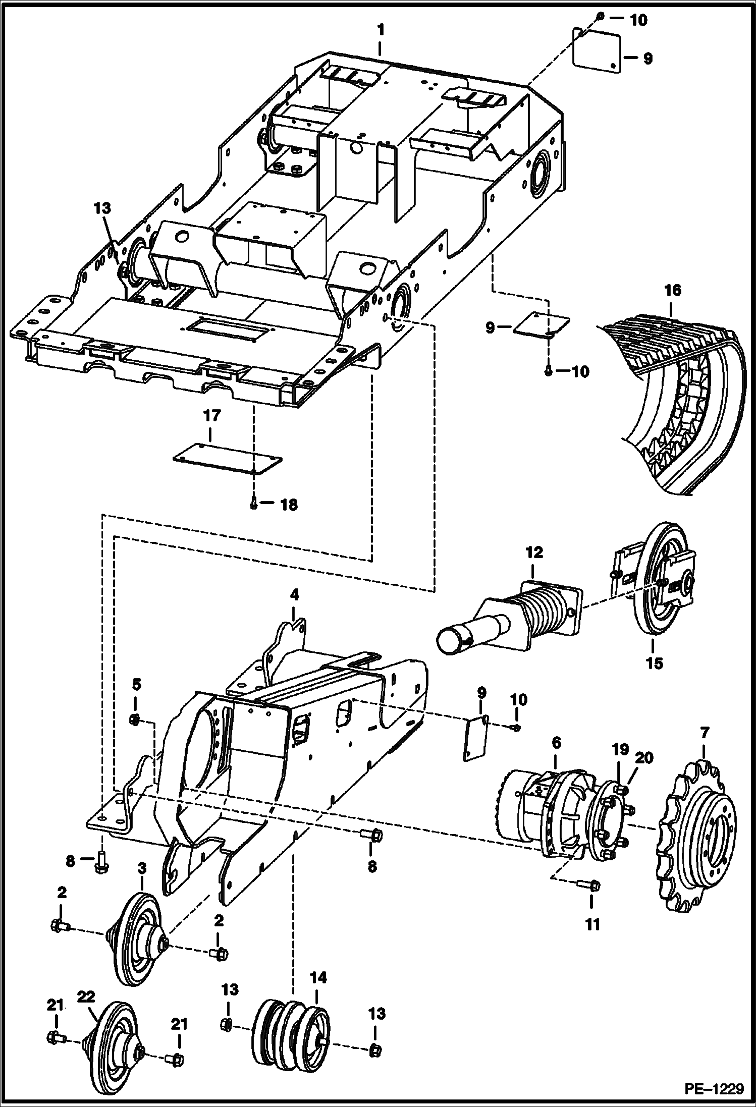 Схема запчастей Bobcat 800s - DRIVE TRAIN DRIVE TRAIN