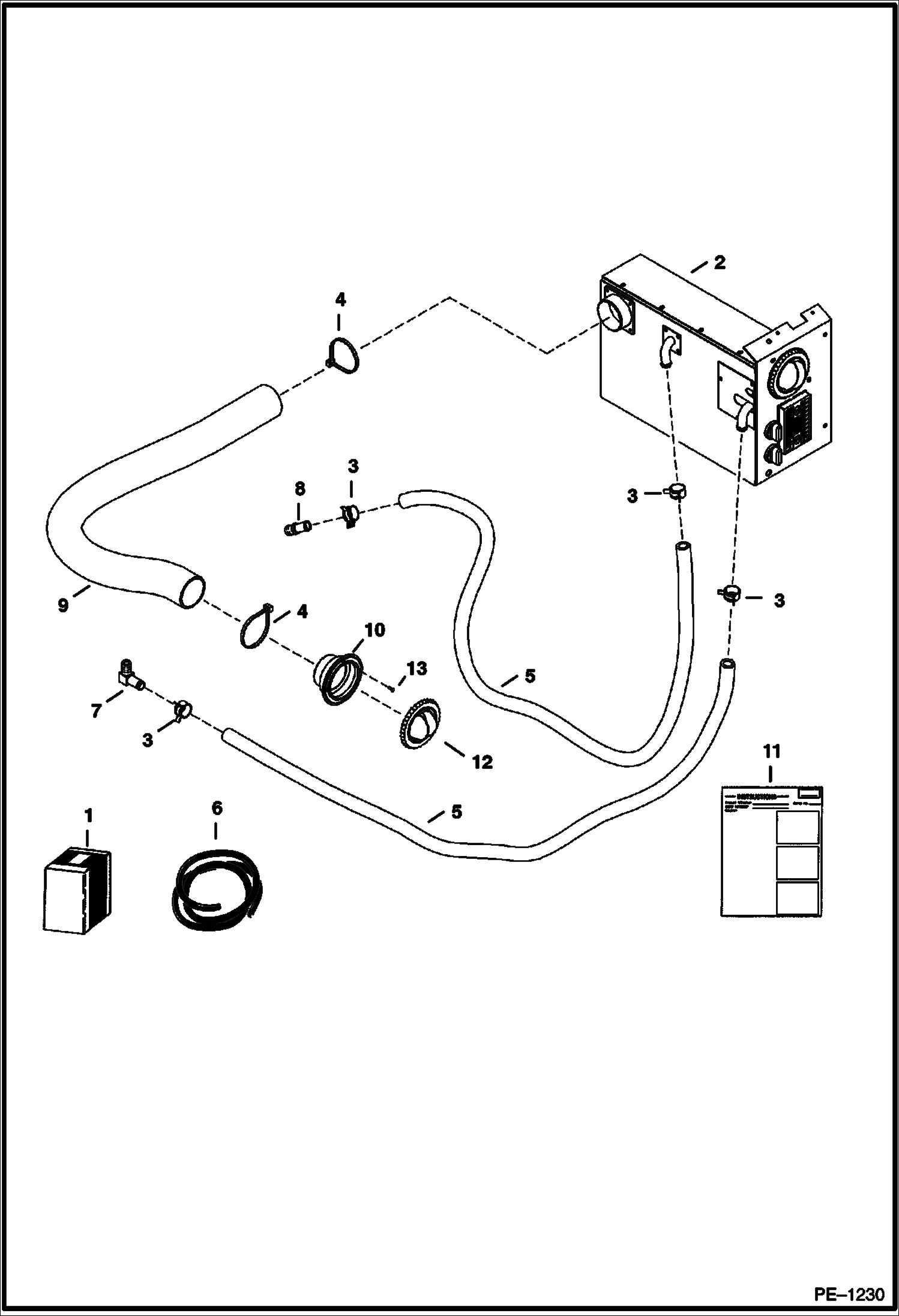 Схема запчастей Bobcat 320 - HEATER KIT ACCESSORIES & OPTIONS