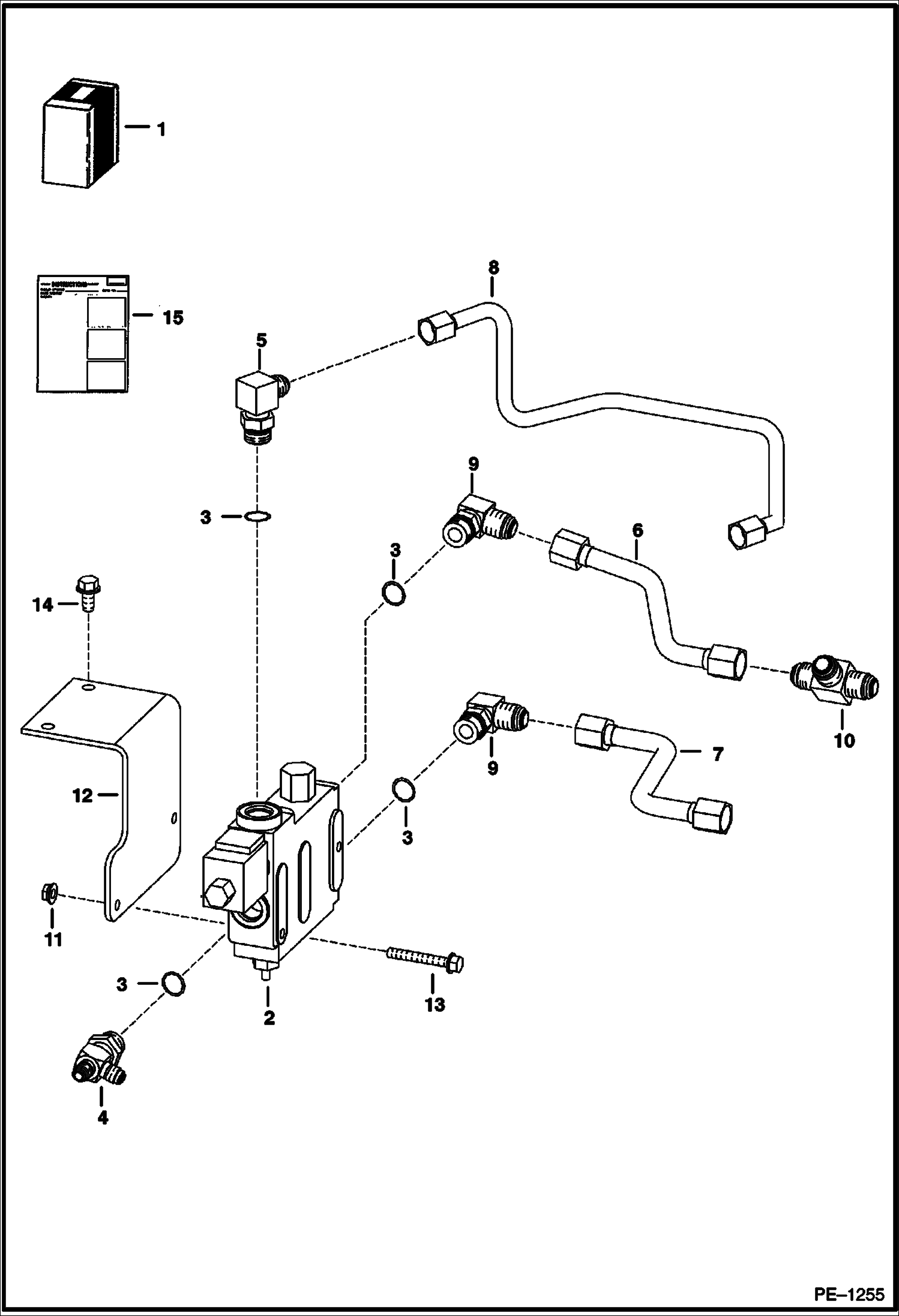 Схема запчастей Bobcat T-Series - BUCKET POSITIONING VALVE KIT (S/N 5193 11642 & Bel, 5194 11091 & Bel) ACCESSORIES & OPTIONS