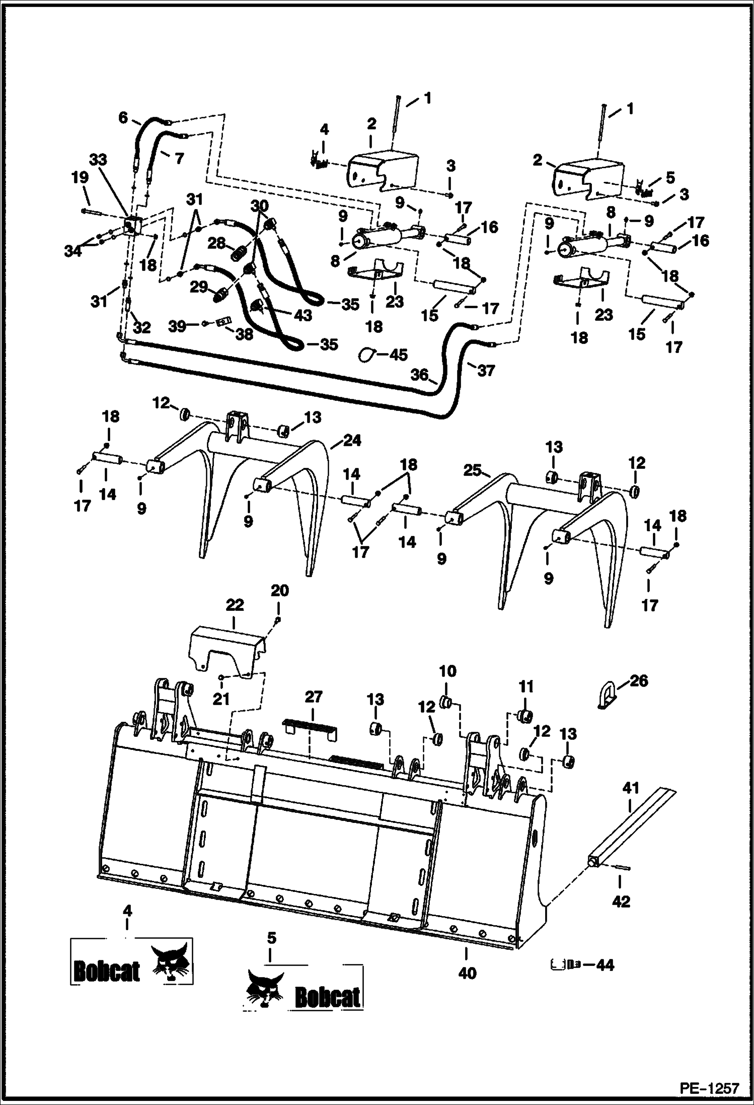 Схема запчастей Bobcat GRAPPLES - INDUSTRIAL GRAPPLE 78 (1981mm) Fork (78 7752) Loader