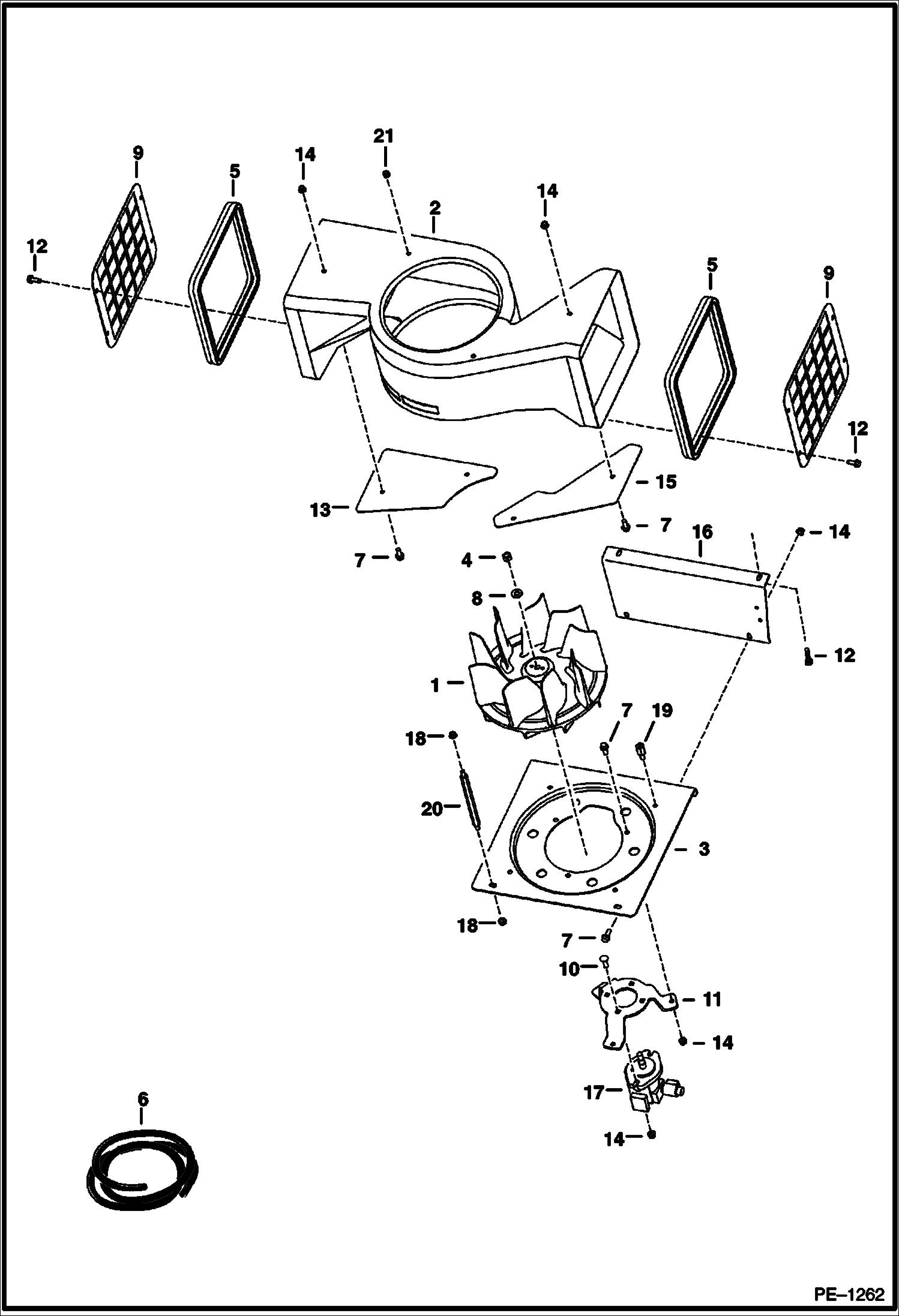 Схема запчастей Bobcat 900s - COOLING SYSTEM POWER UNIT