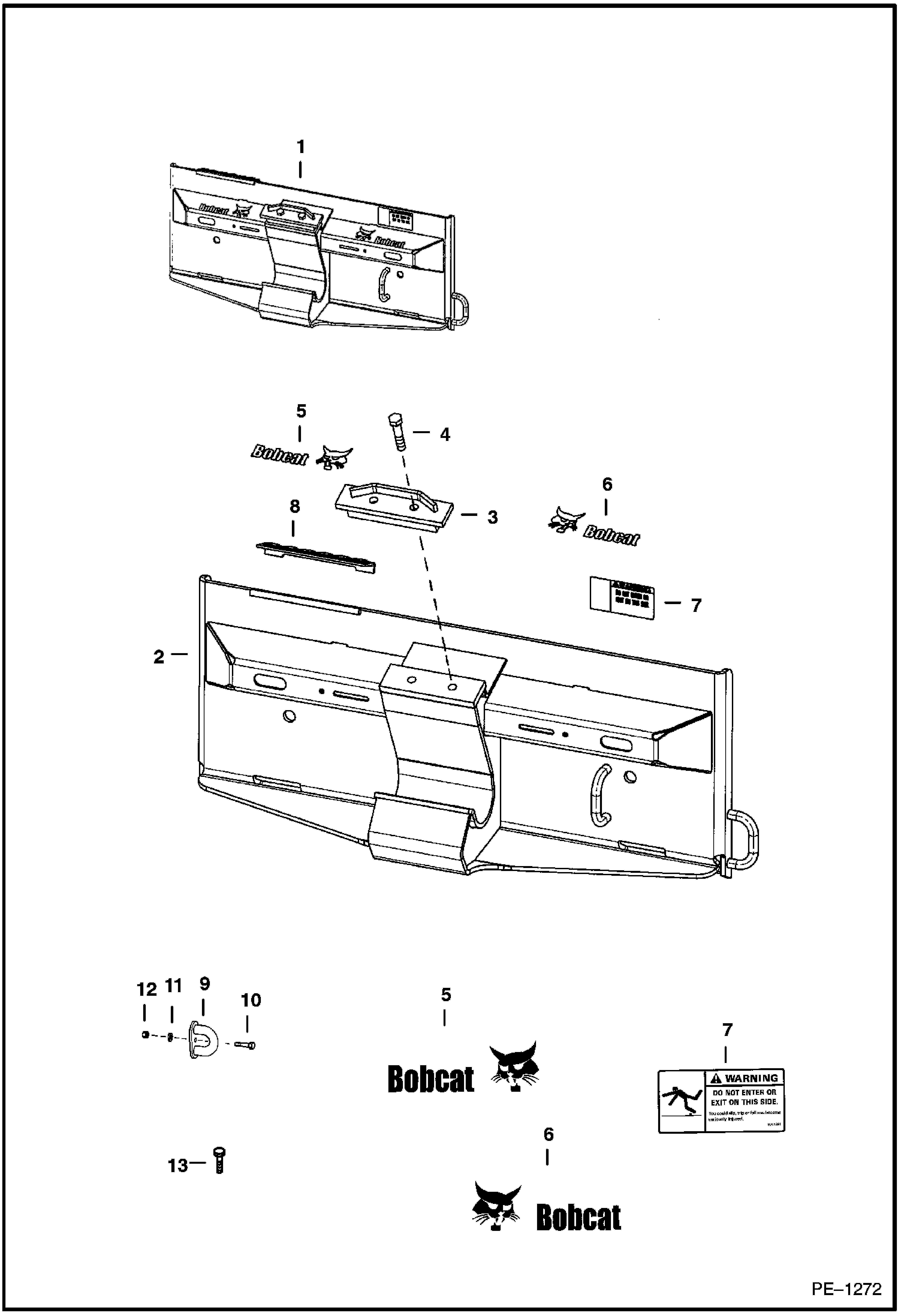 Схема запчастей Bobcat TRENCHERS - TRENCHER (Loader X-Change Frame) (LT102 2336) Loader