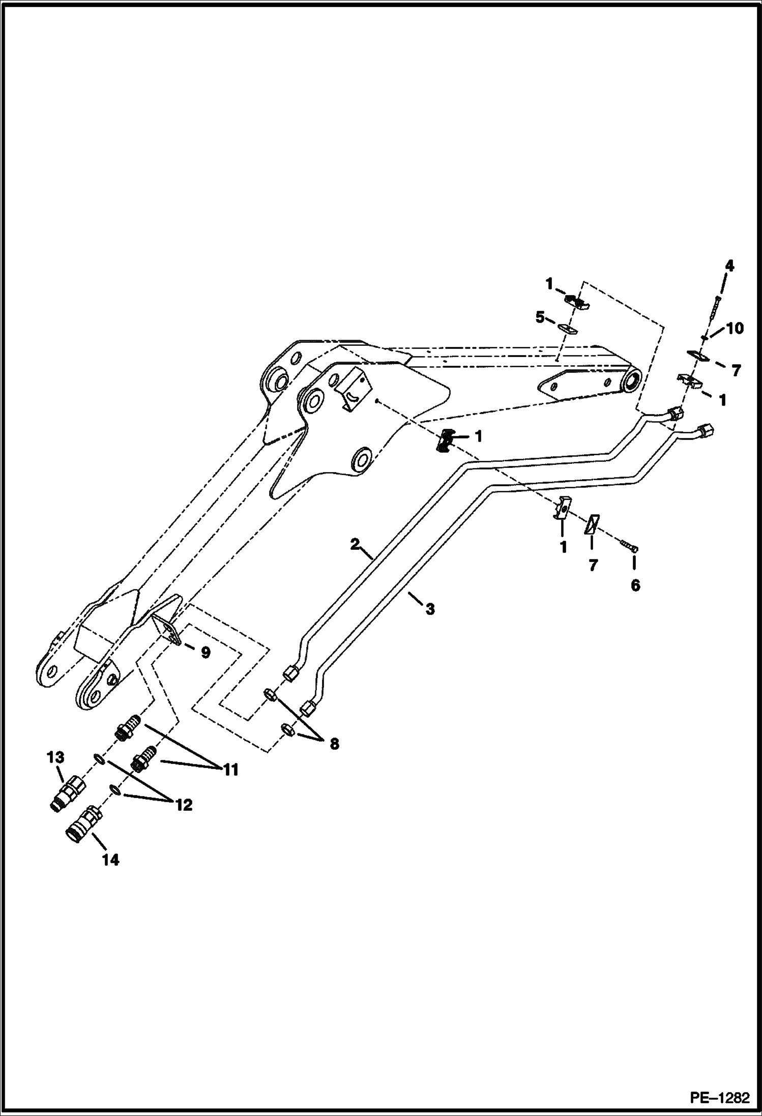 Схема запчастей Bobcat 323 - HYDRAULIC CIRCUITRY (Auxiliary) HYDRAULIC SYSTEM