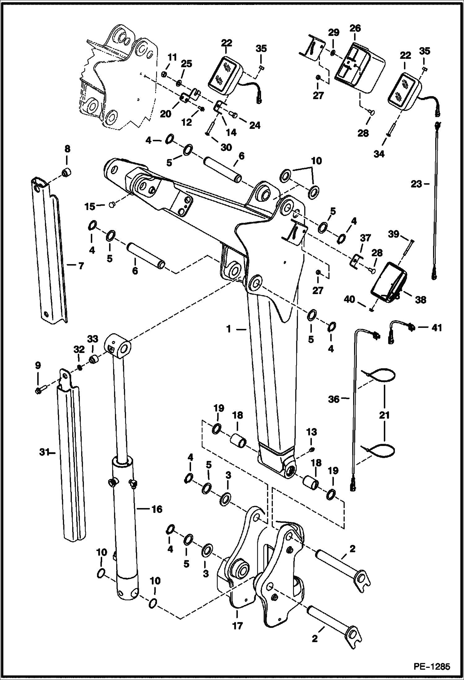 Схема запчастей Bobcat 320 - BOOM WORK EQUIPMENT