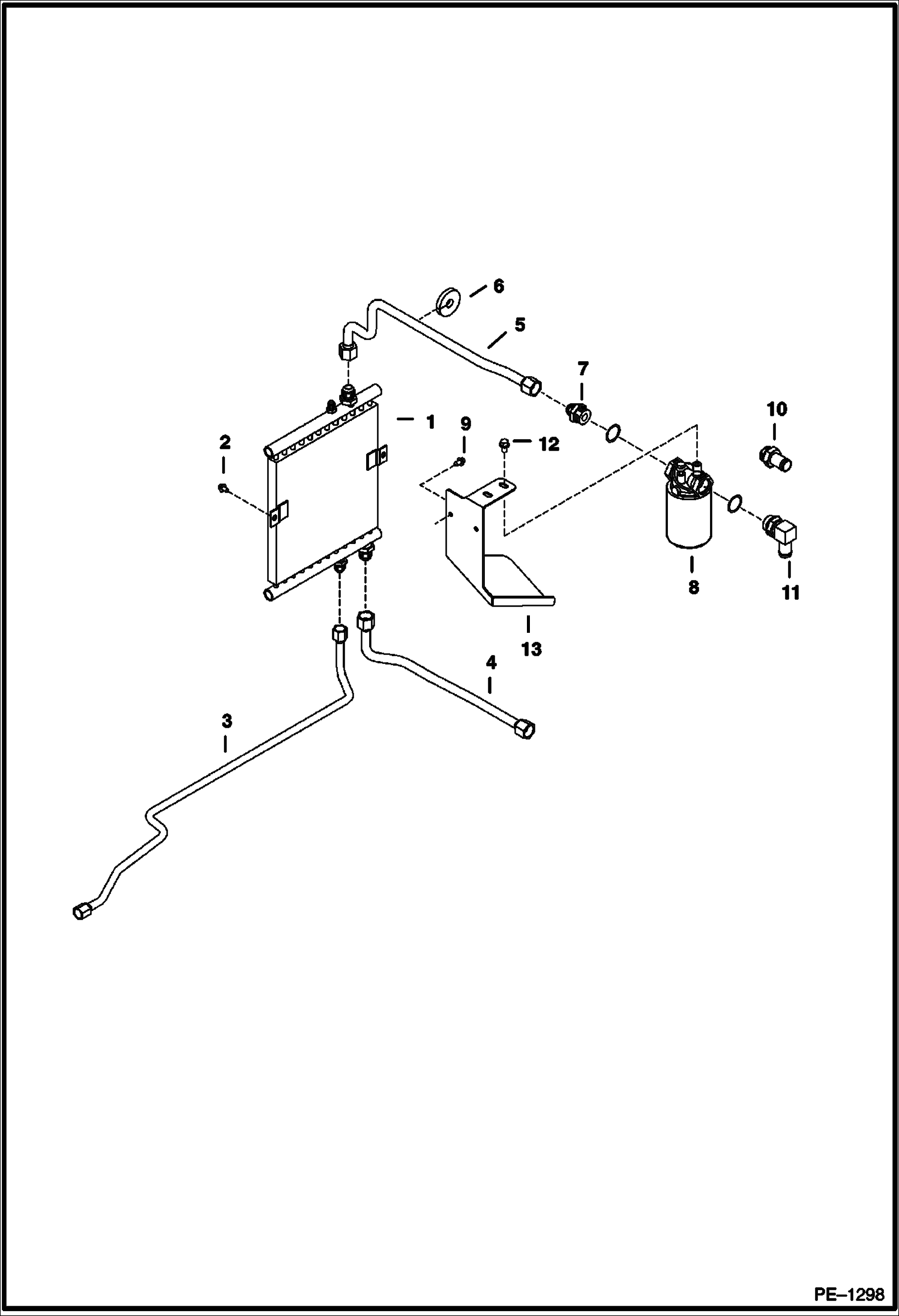 Схема запчастей Bobcat 322 - HYDRAULIC CIRCUITRY (Cooler/Filter) HYDRAULIC SYSTEM