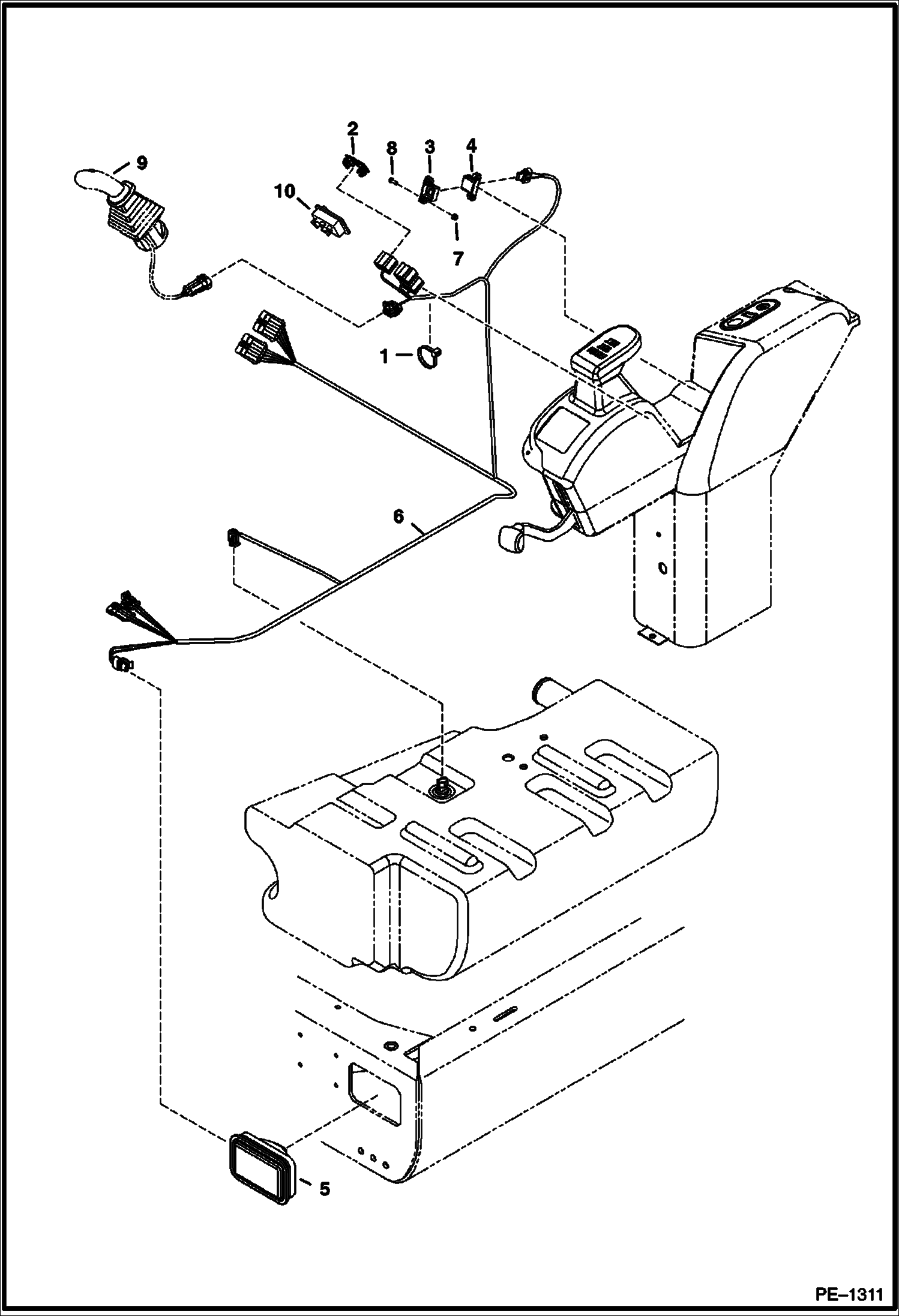 Схема запчастей Bobcat 334 - ELECTRICAL (Left Hand Console) ELECTRICAL SYSTEM