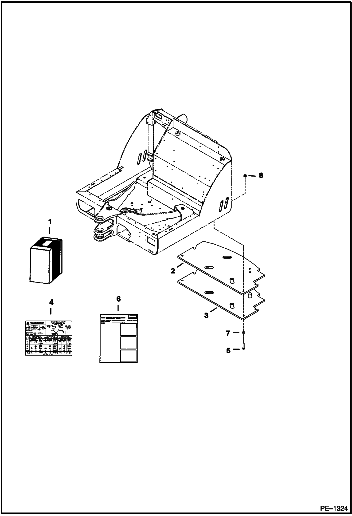 Схема запчастей Bobcat 328 - COUNTERWEIGHT KIT (325D) ACCESSORIES & OPTIONS