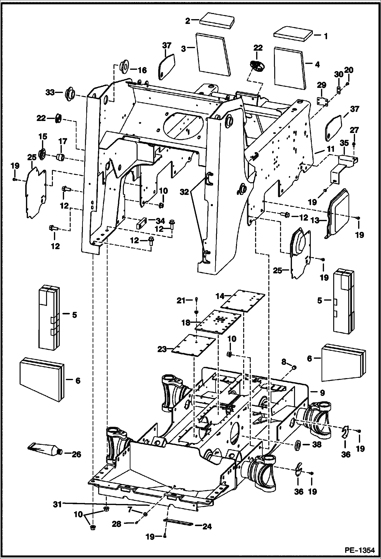 Схема запчастей Bobcat A-Series - MAIN FRAME MAIN FRAME