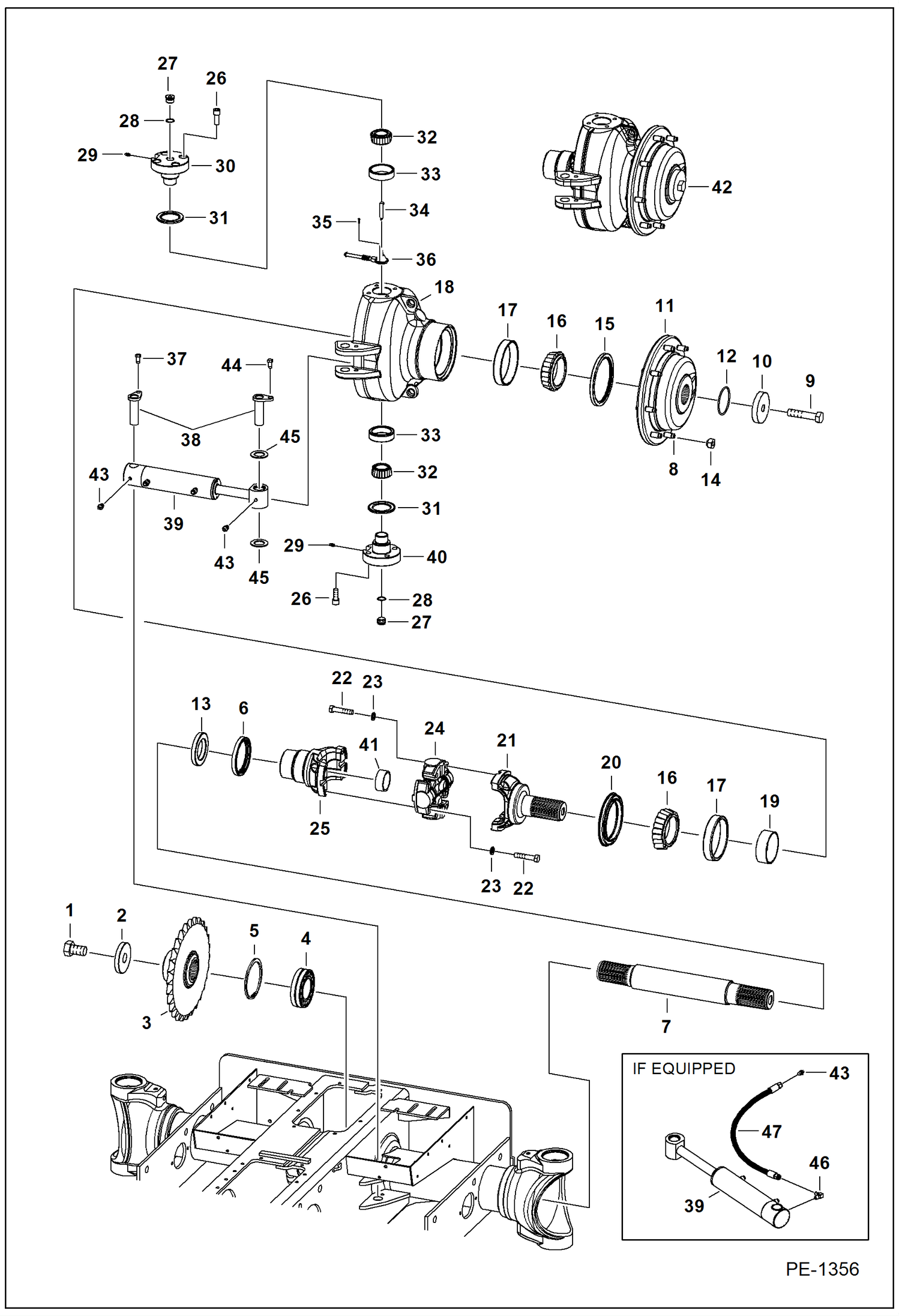 Схема запчастей Bobcat A-Series - AXLE DRIVE TRAIN