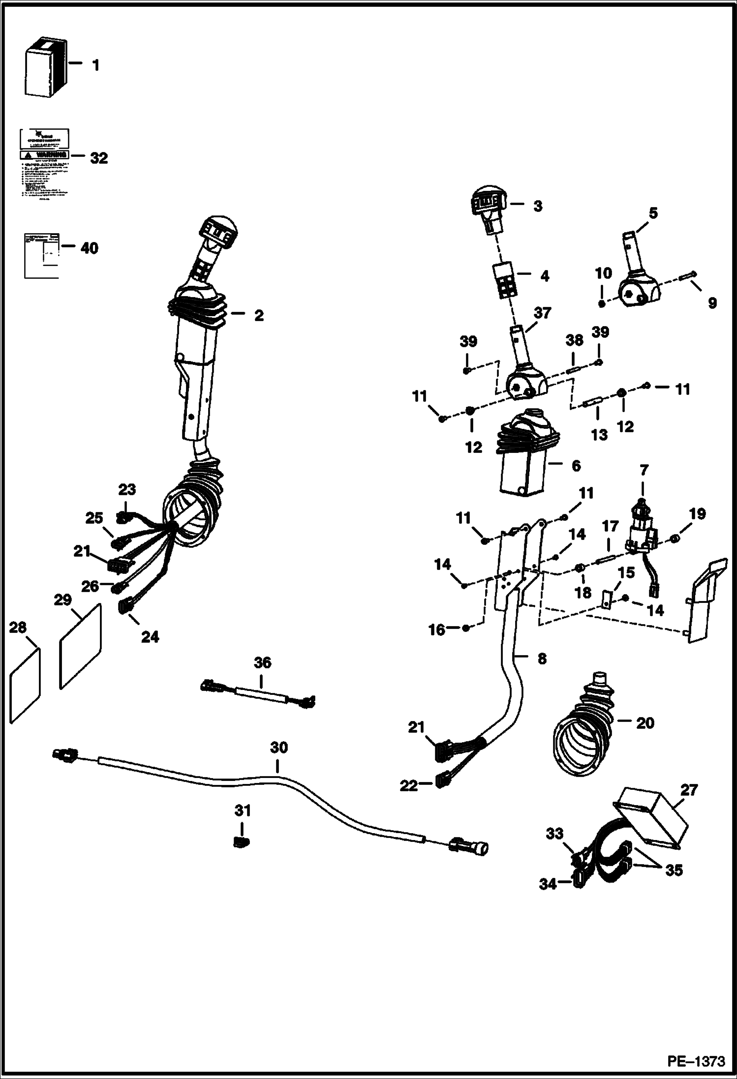 Схема запчастей Bobcat 700s - HAND CONTROL KIT (W/ Push Button Float) ACCESSORIES & OPTIONS